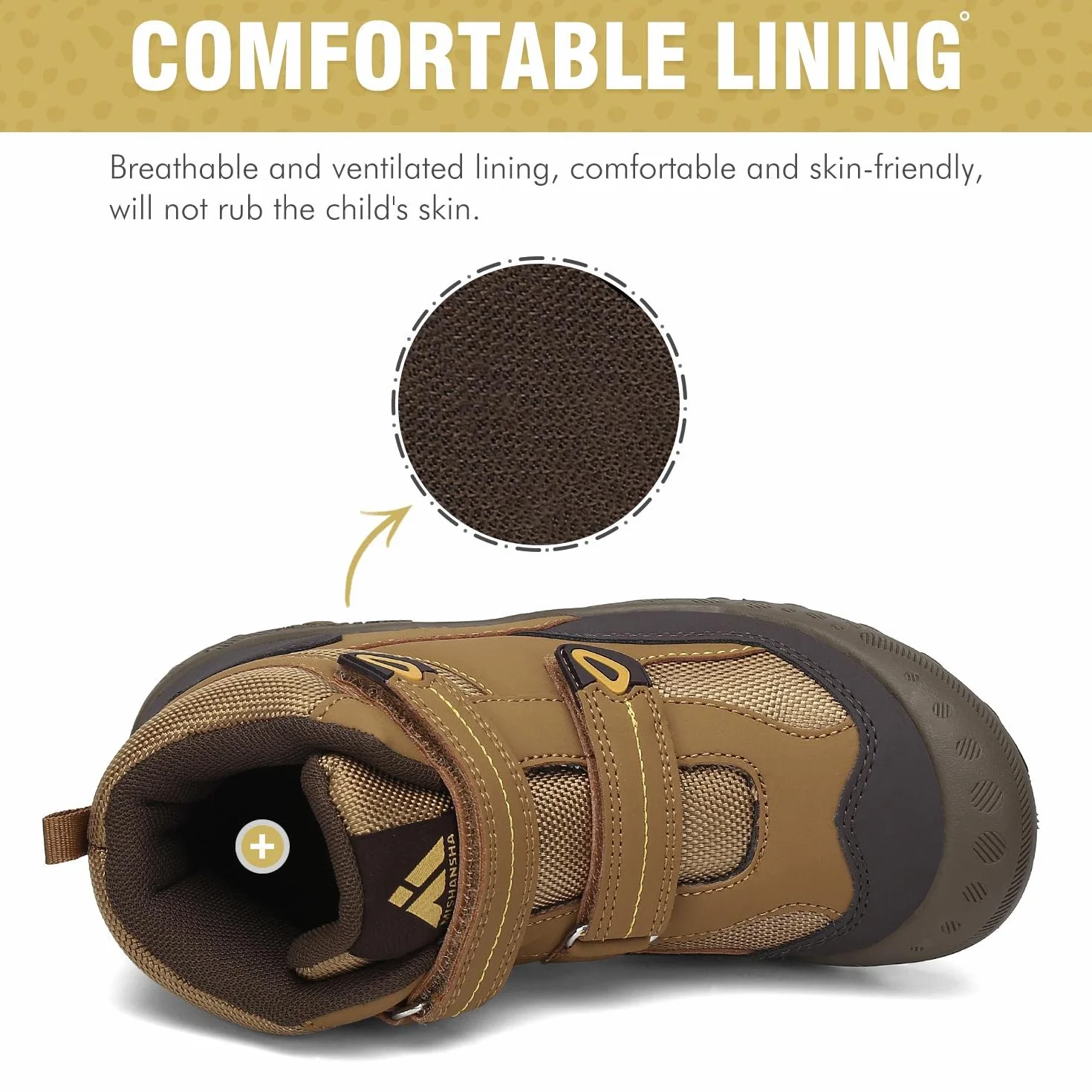 Mishansha Botas de Senderismo Niño Niña Zapatos de Trekking Antideslizante Ligero Zapatillas de Montaña Cómodos Exterior, 028 Marrón, 27 EU