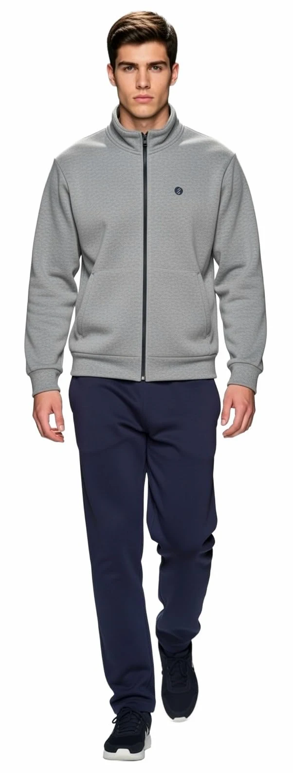 NOTTINGHAM Pijama de hombre de forro polar – Pijama de invierno de microfibra polar polar top térmico cálido muy suave, 219 Gray, M