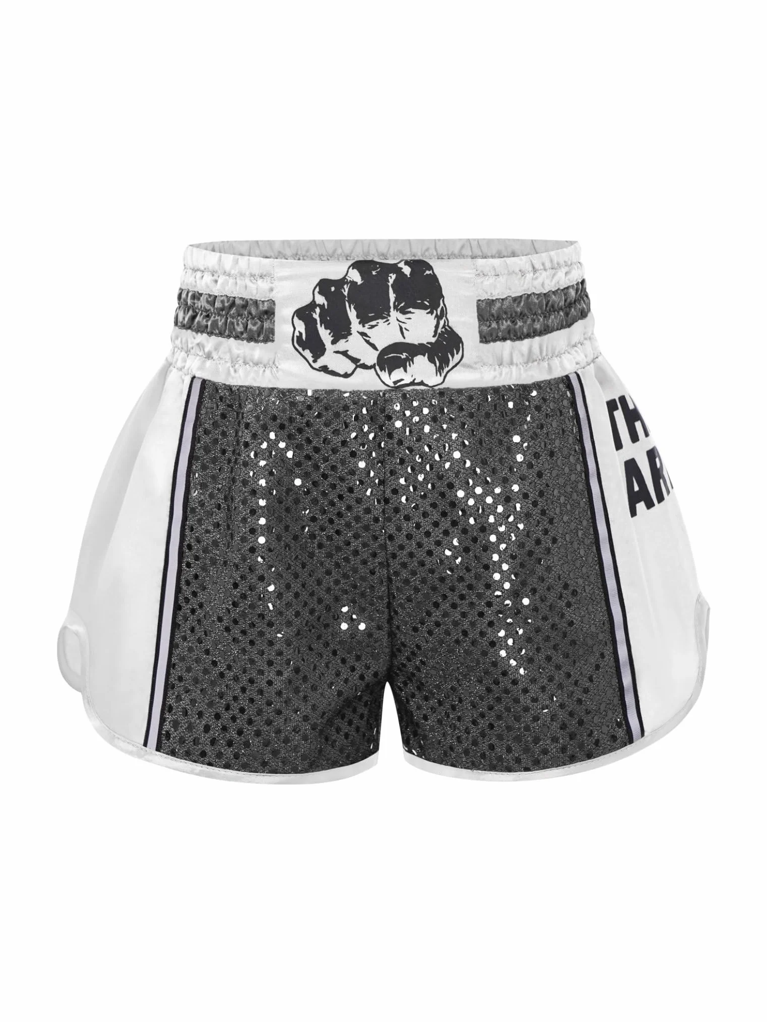 Pantalones Cortos de Boxeo para Niños Cintura Ancha Muay-Thai Kickboxing MMA Artes Marciales