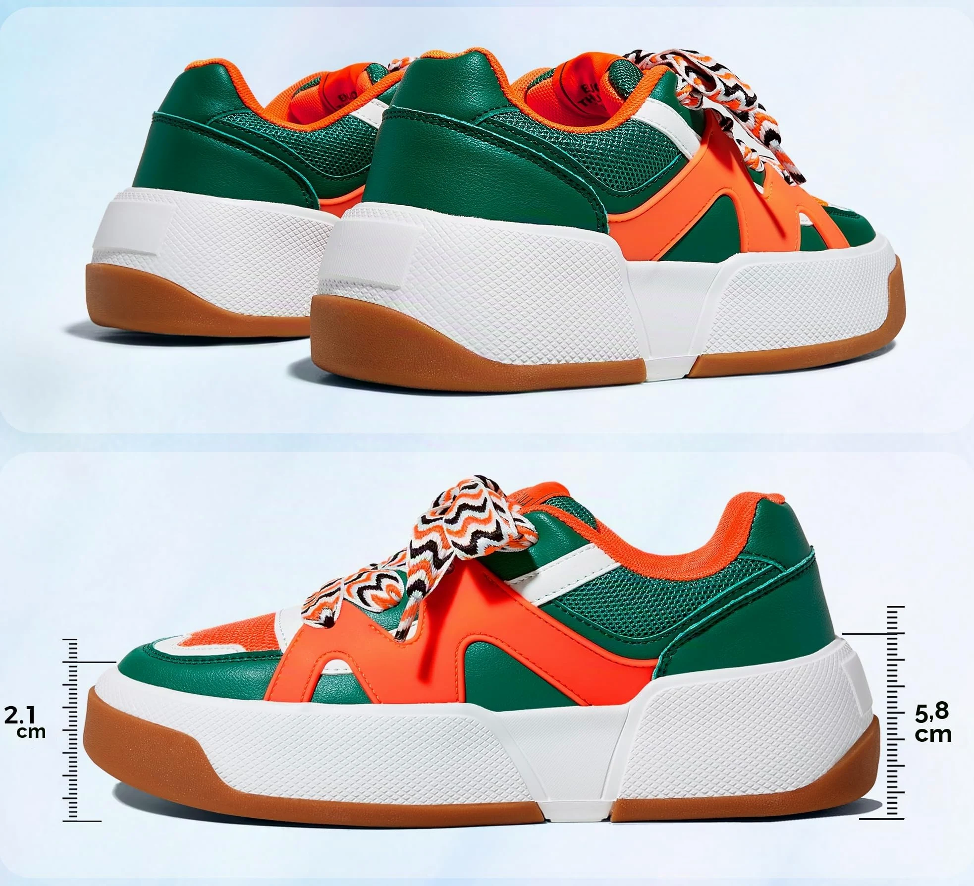 LUCKY STEP Zapatillas de Moda con Plataforma para Mujer Cómodas Suela Gruesa para Caminar y Tenis