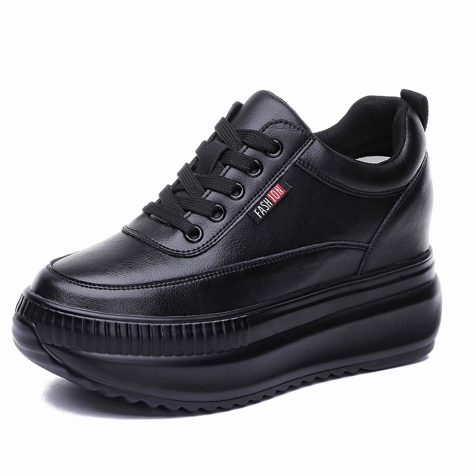 Zapatillas de Cuña Deportivas Mujer Zapatillas de Deporte Moda Plataforma Transpirables Aumento de Estatura Invisible Zapatos Cuña 9CM