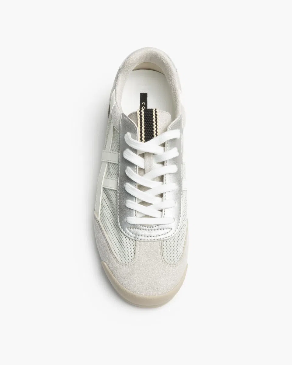 Corina Zapatillas Mujer Casual Plateadas | Sneakers Urbanas con Cordones | Suela Flexible | Cómodas para Diario | Modelo M6035