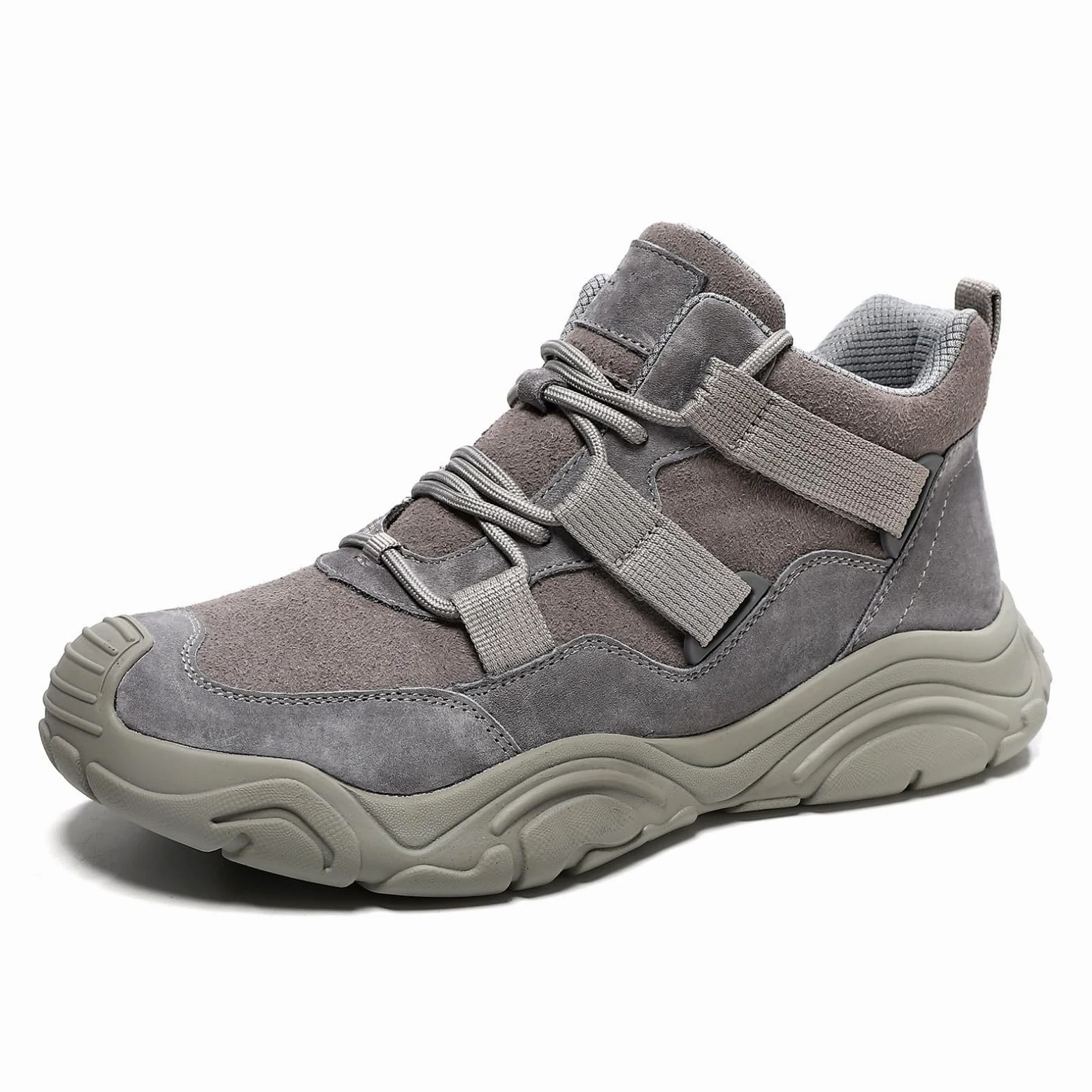 Botas Senderismo Impermeables Hombre Ligero Trekking Aire Libre | Ante Transpirable Caña Alta Con Cordones Antideslizante Con Plataforma Para Mochileros Acampadas Montaña