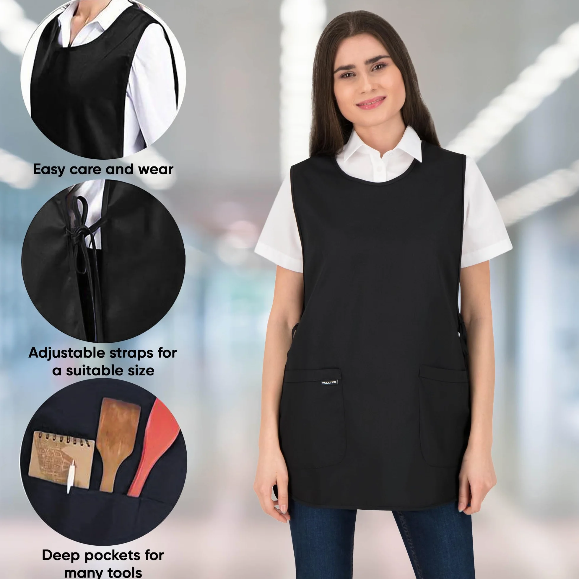 PALLTEX Ampato Delantal Limpieza Delantal Trabajo Uniforme Laboral Hostelería Frutería Cocina Pintor Trabajo Uniforme Unisex