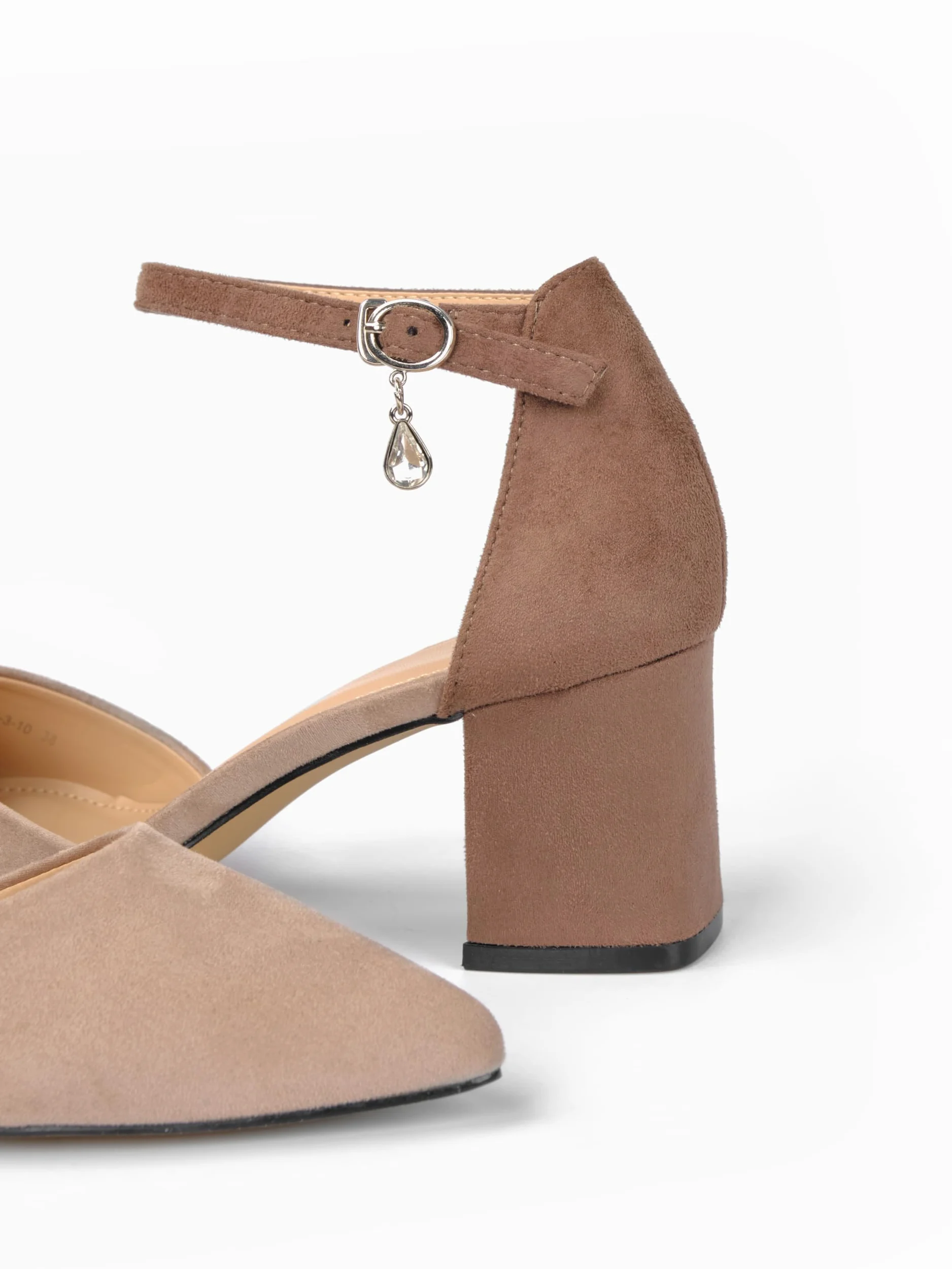 Zapatos de tacón para mujer, color marrón, tacón de bloque de 5,5 cm, de ante suave, zapatos de tacón para mujer, zapatos de tacón suave, zapatos de tacón para mujer, HF749