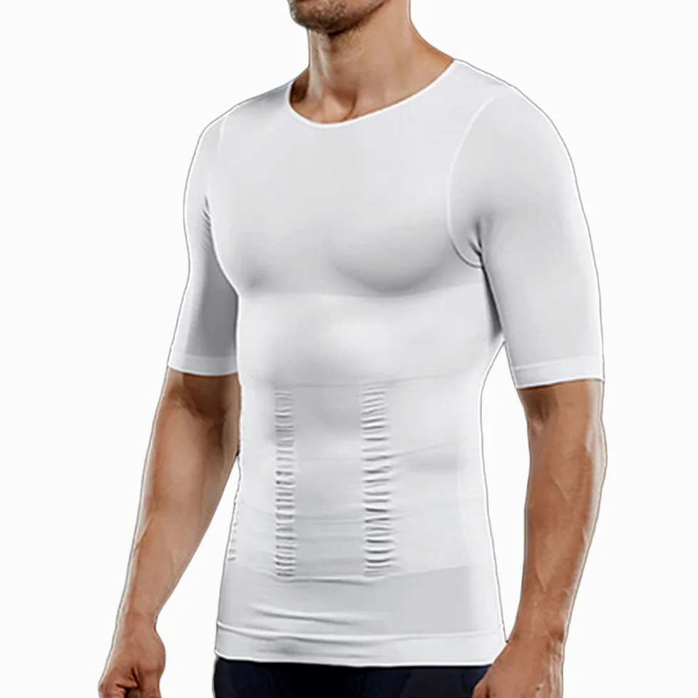 Gynecomastia Pecho Binder Hombres Fajas Moldeadora Alta Elasticidad para Comprimir Camisetas de Compresión Hombre