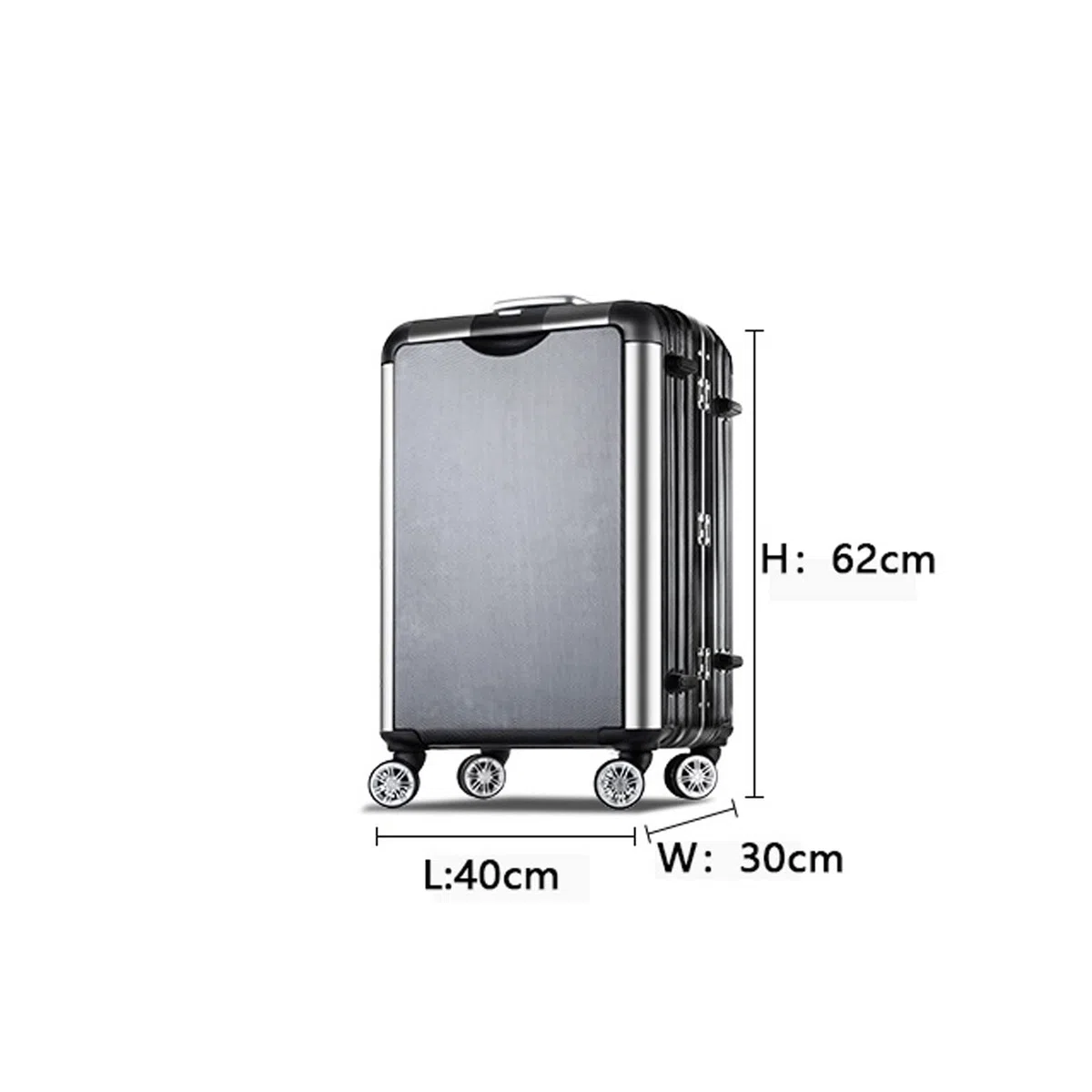 Estuche Rígido Equipaje Trolley Case Rueda Universal Pareja Maleta Hombres y Mujeres Embarque Equipaje Marco de Aluminio Caja de contraseña (Color : Blue)