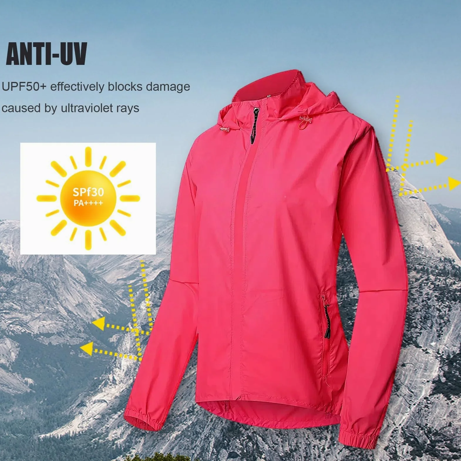 ARMAAN Chaqueta De Ciclismo Para Hombre Con Mangas Desmontables, Impermeable Y Transpirable, Capucha Incorporada Y Cuello Alto, Para Ciclismo Running Actividades Outdoor Caminatas Y Golf