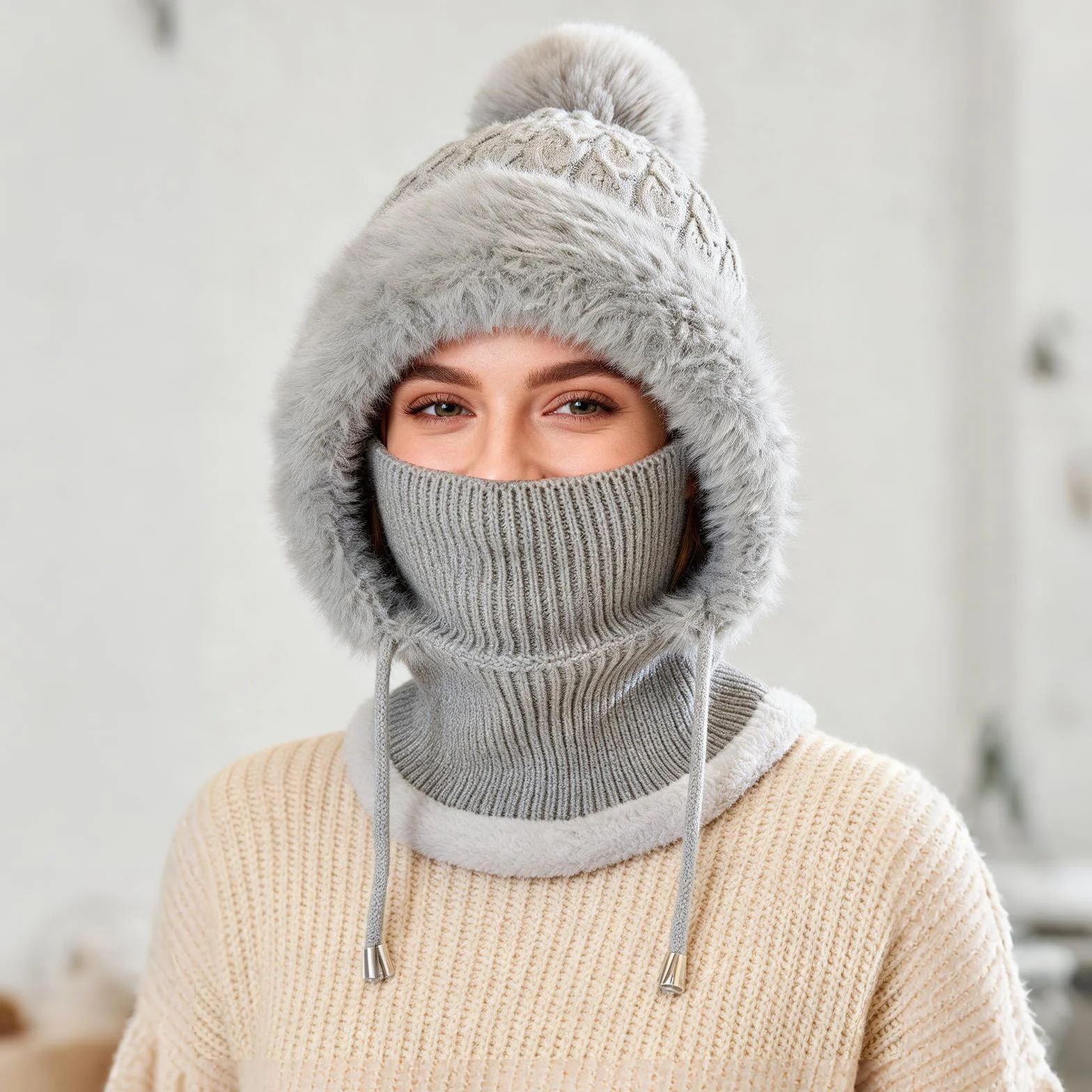TAGVO Pasamontañas Termico Polar Multifuncional Balaclava Invierno Capucha Esquí Clima Frío