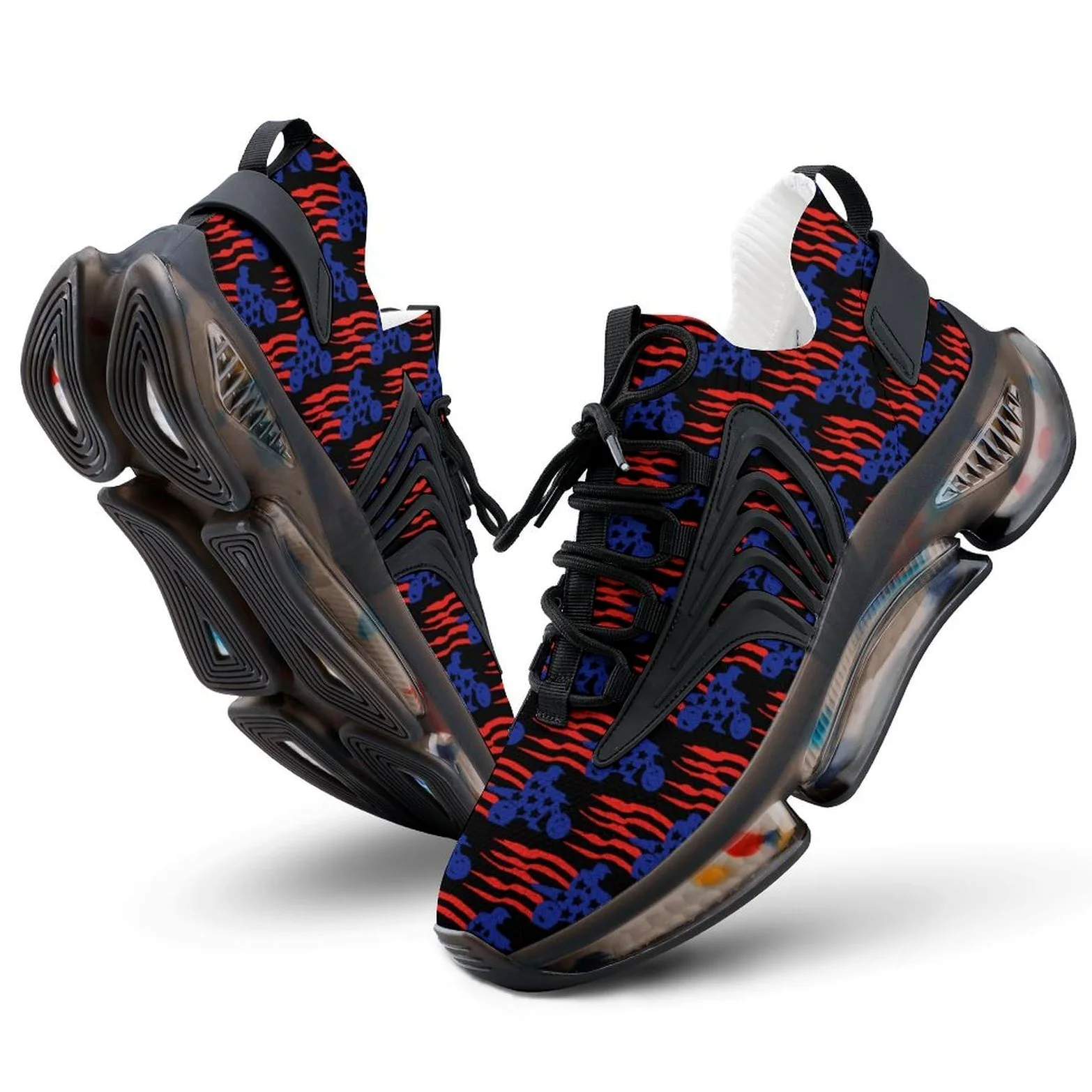 Tenis deportivos de motocross para hombre, con la bandera de Estados Unidos, para correr | Moda Deportiva Atlética Fitness Transpirable Ligero Cómodo Exterior