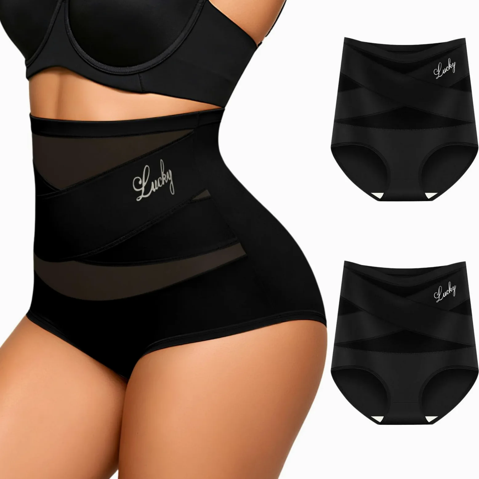 Mi-Calma Faja Cintura Alta Mujer Invisible Sin Costuras | Moldea la silueta con ajuste cómodo, tejido transpirable para uso diario bajo ropa ajustada