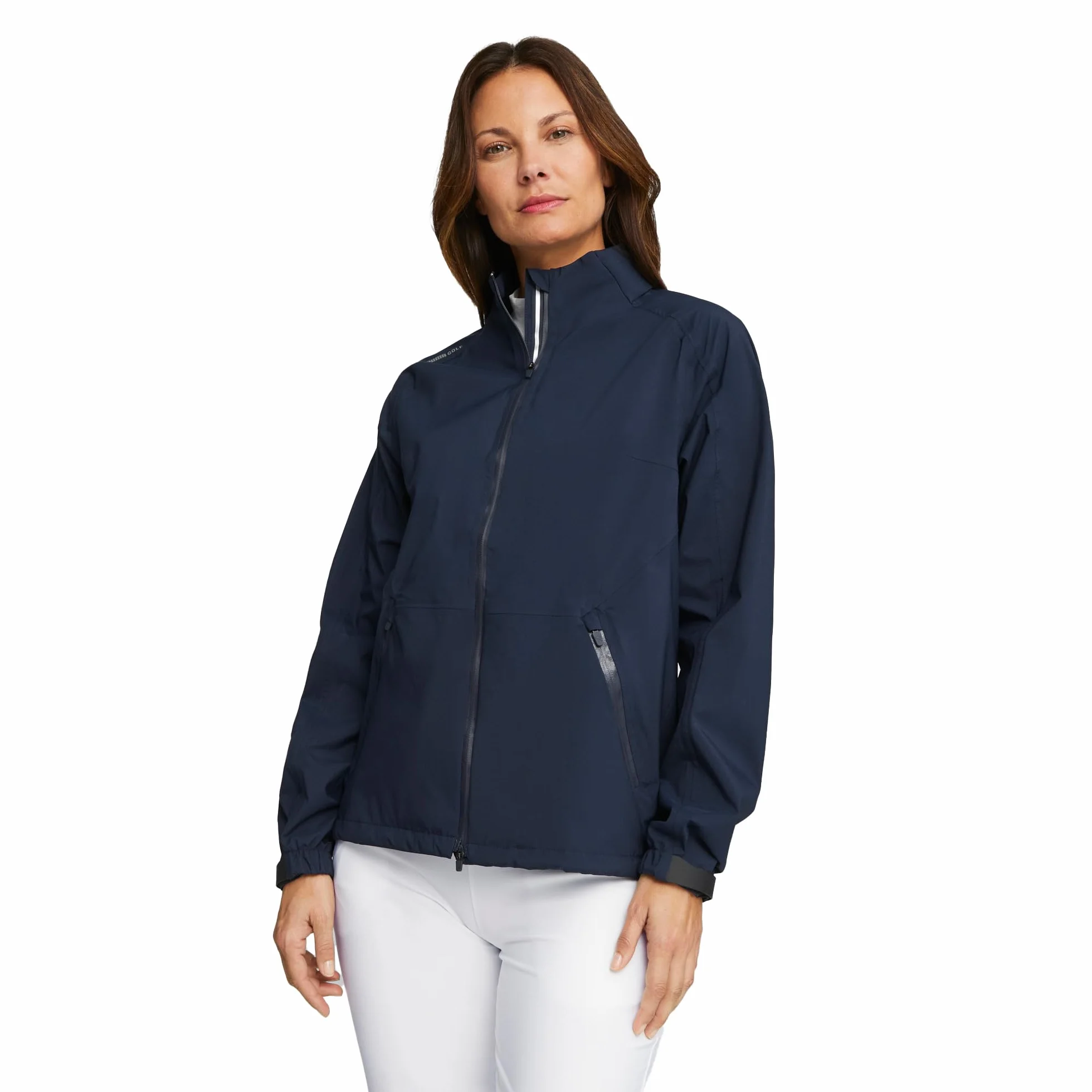 PUMA GOLF Chaqueta impermeable W Drylbl para mujer, Azul Marino, XL