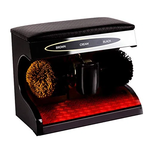 Pulidora de zapatos eléctrica automática con cepillo para el hogar, hotel, oficina y banco, limpieza mecánica eficiente para todo tipo de zapatos