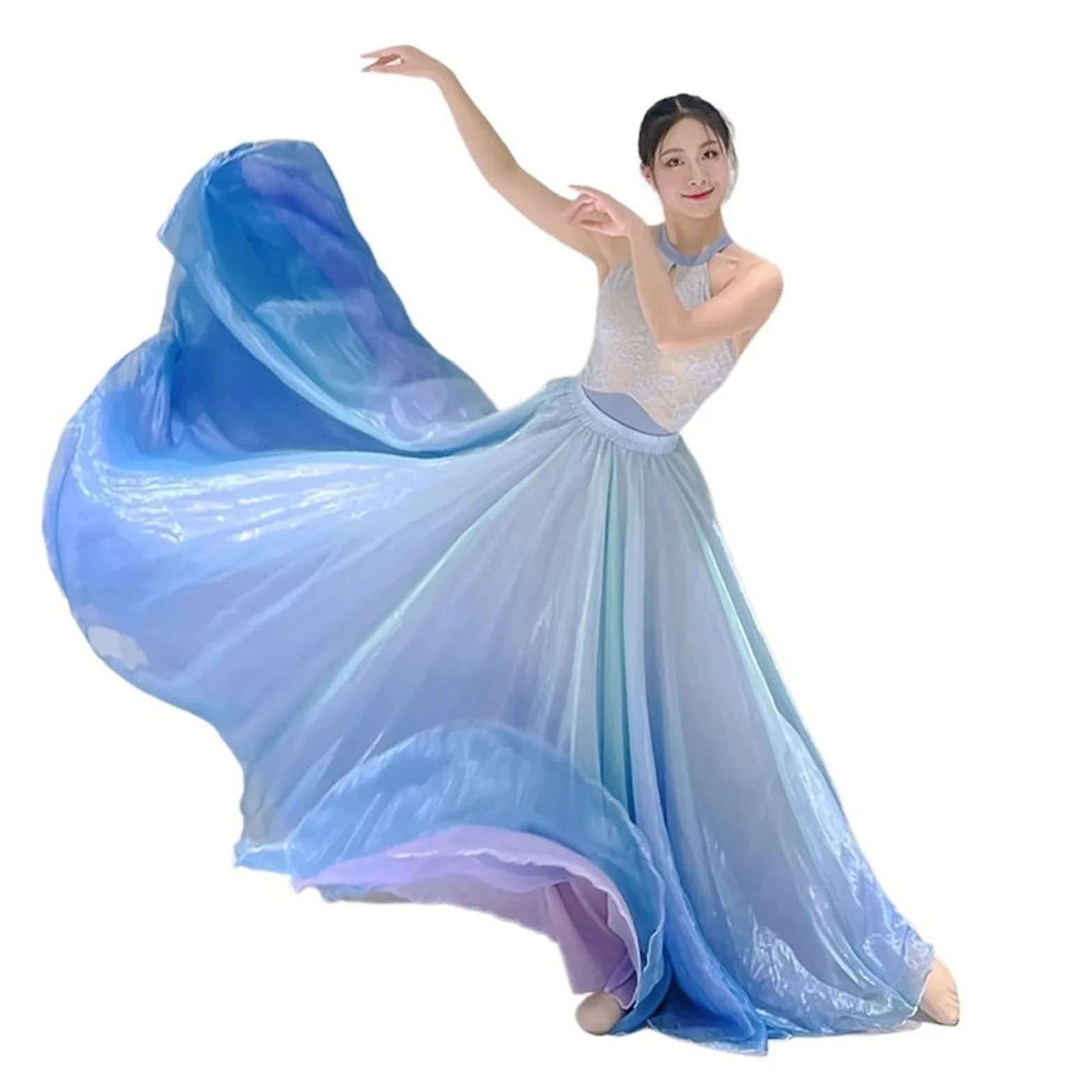 Faldas de Ballet for Mujer, Falda de Tul de Gasa, Disfraces de Baile, Vestido de Entrenamiento for Adultos, Vestido de práctica de Vientre de 360 Grados(XL)
