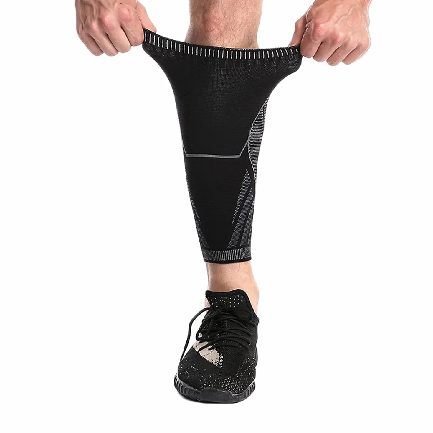 Mangas de Compresión para La Pantorrilla, Manga De Soporte para Dolor en Las Espinillas, Mallas Pantorrilleras Compresivas para Circulación, Deporte, Running, Trabajo (único, L)