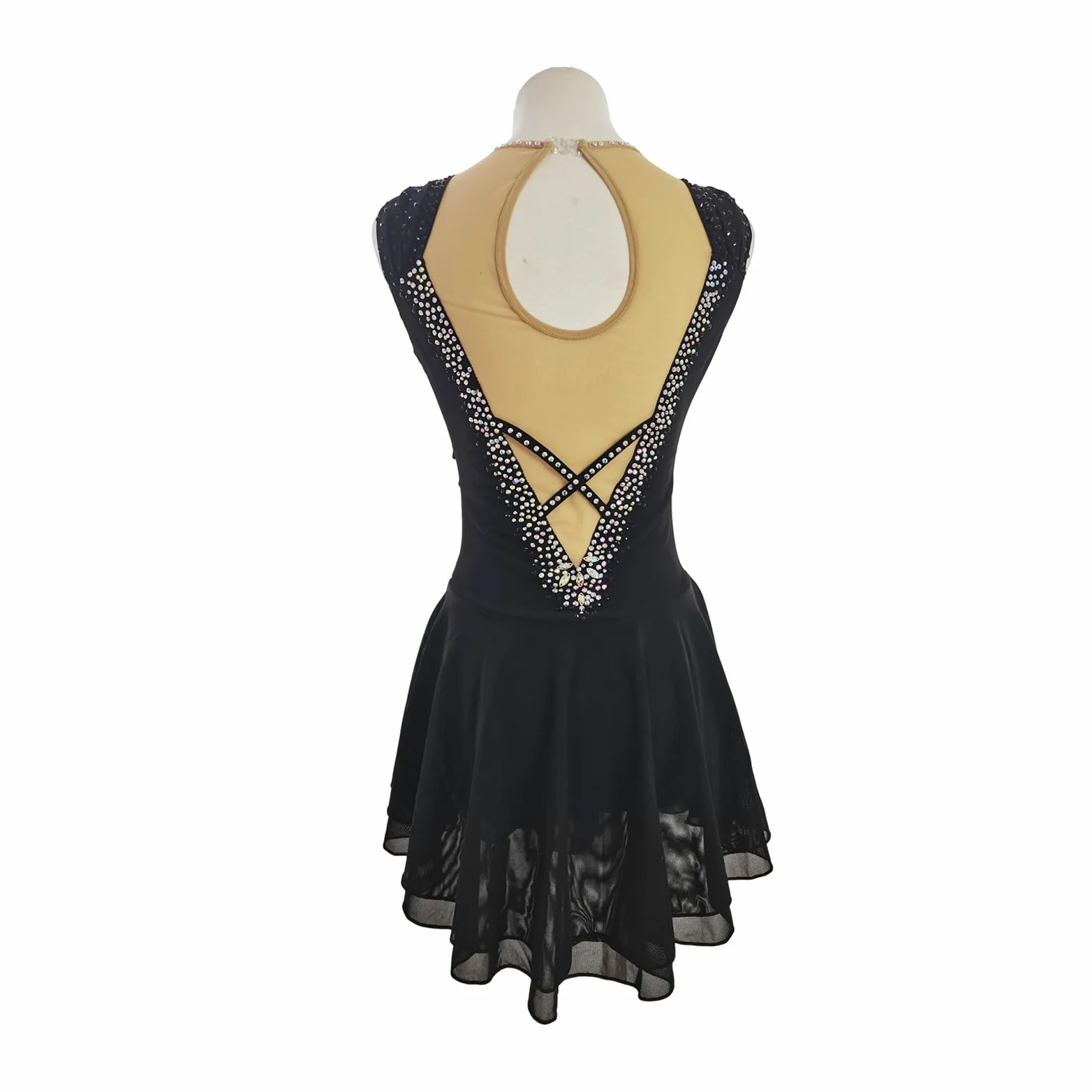 LIUHUO Vestido de patinaje artístico para niños, adultos, rendimiento de competición para niñas
