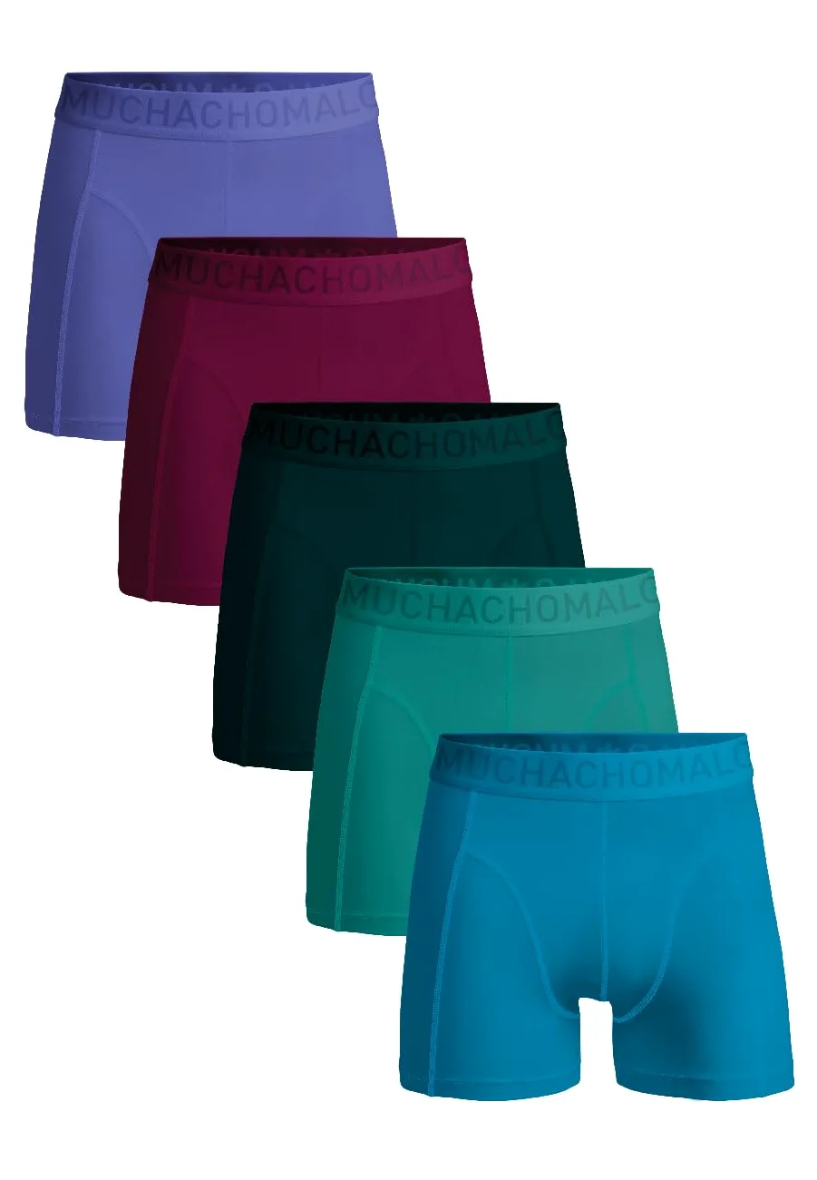 Muchachomalo Calzoncillos para Hombre, Ropa Interior Lisa de Algodón para Hombre, Pack de 4 Unidades, Bóxers Lisos de Corte Clásico con Cintura Elástica