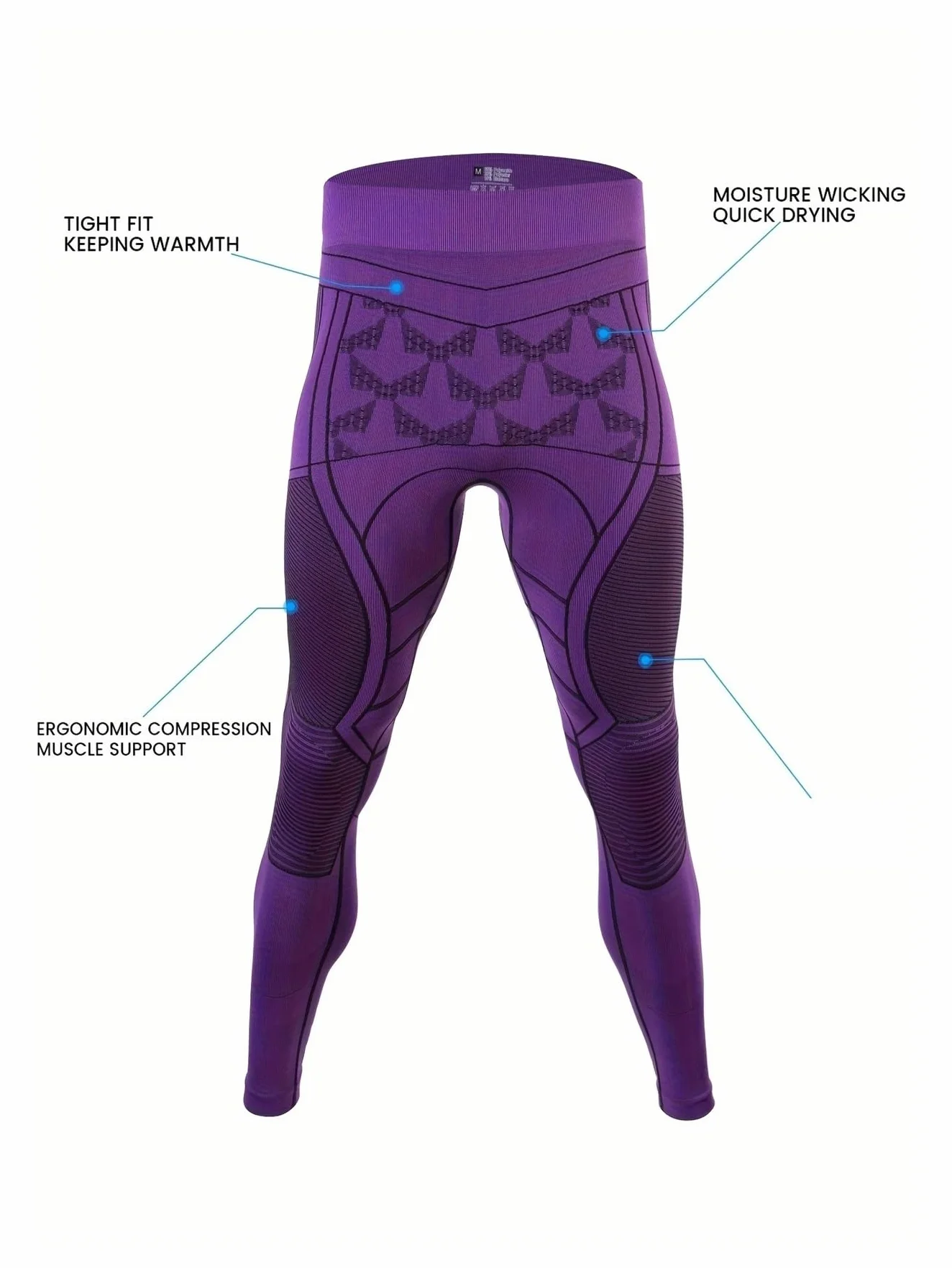 Conjunto TéRmico Transpirable Ropa Conjuntos de ropa interior de esquí cálida for invierno, ropa interior de esquí for hombre y mujer, tela de nailon comprimida, chándal de secado rápido Para El FríO