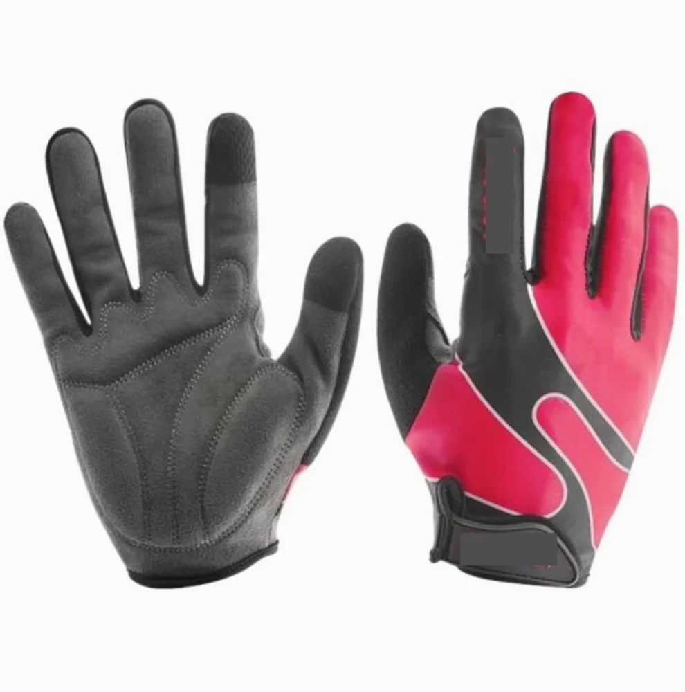 Guantes de Ciclismo Guantes De Bicicleta Guantes De Ciclismo De Dedo Largo Deportes Al Aire Libre Guantes De Pantalla Táctil Elásticos Hombres Guantes Deportivos (Color : Rosa, Size : XL)