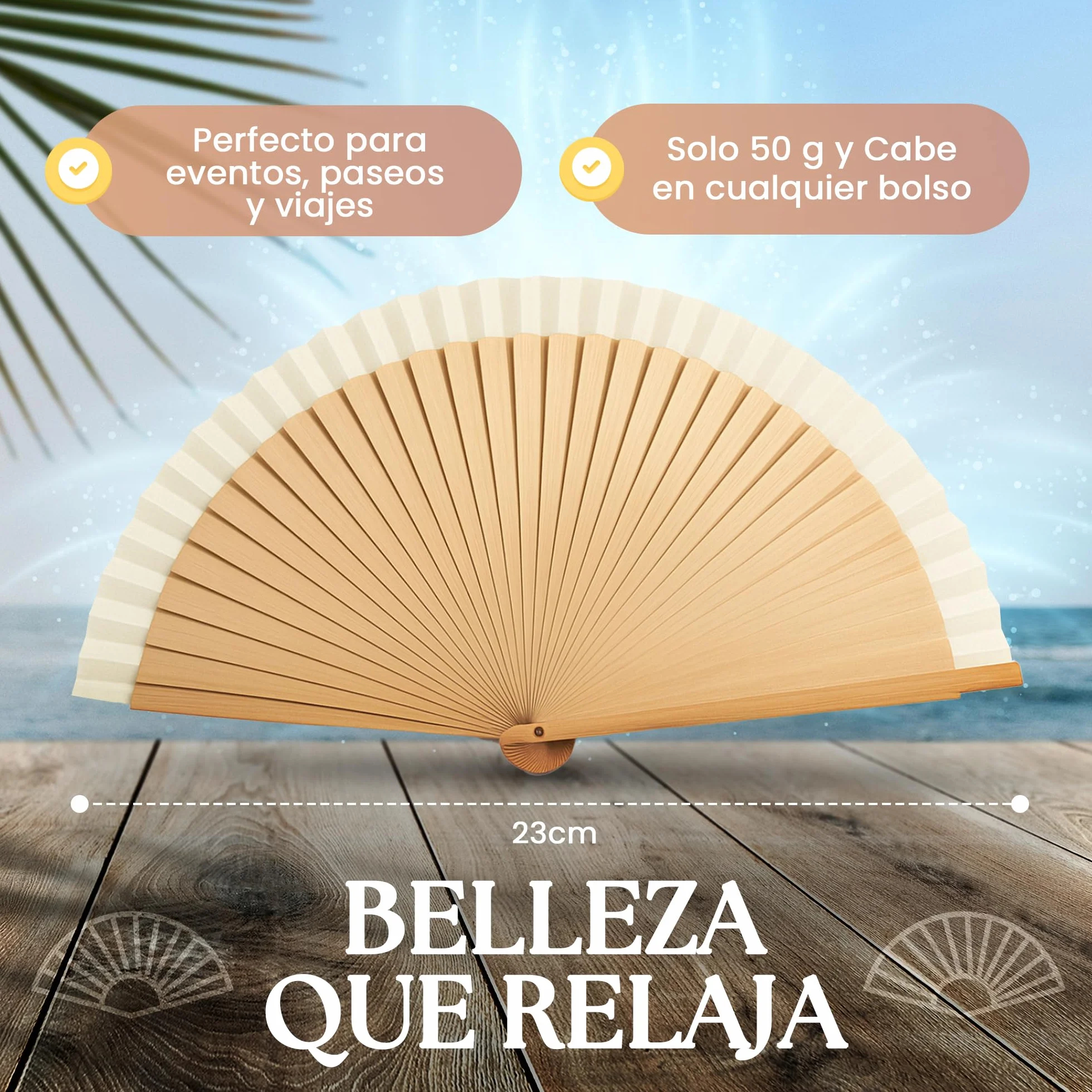 Abanicos de madera original españoles pequeño para bodas hombre y mujer