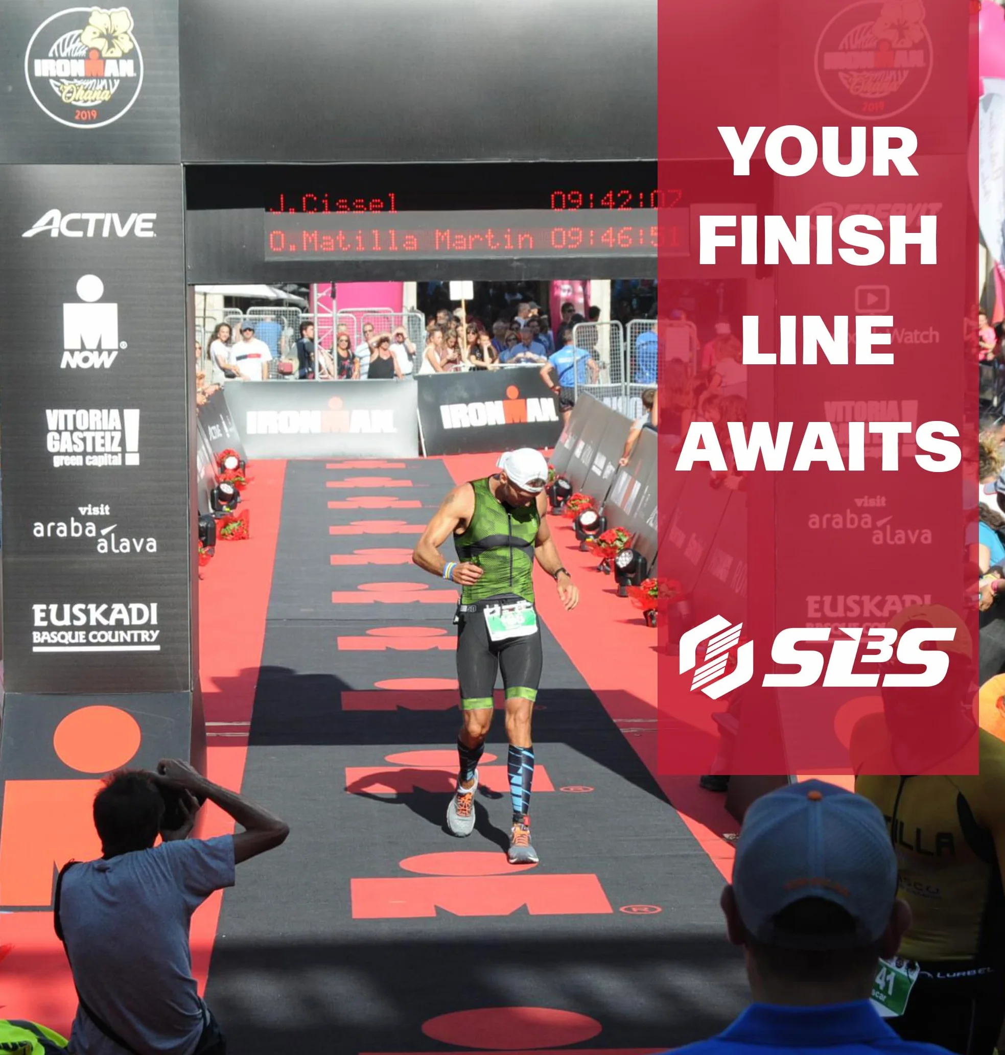 SLS3 Pro Traje de Triatlón para Hombre - Tri Suit Sin Mangas FX - Traje de Triatlón Acolchado - Secado Rápido (Green Gradient, L)