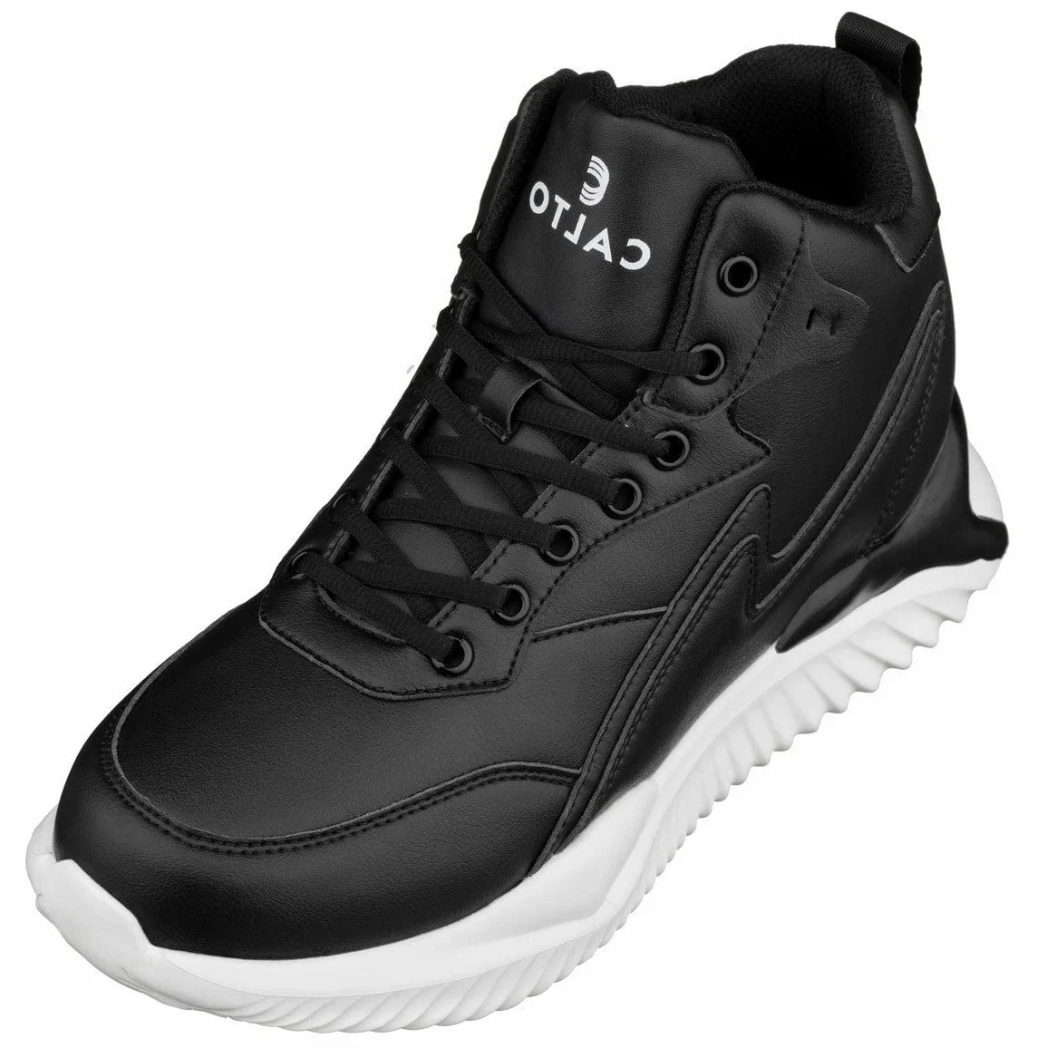 CALTO Zapatillas de entrenamiento invisibles para hombre con aumento de altura – Zapatillas de deporte ligeras con cordones – 4 pulgadas más altas