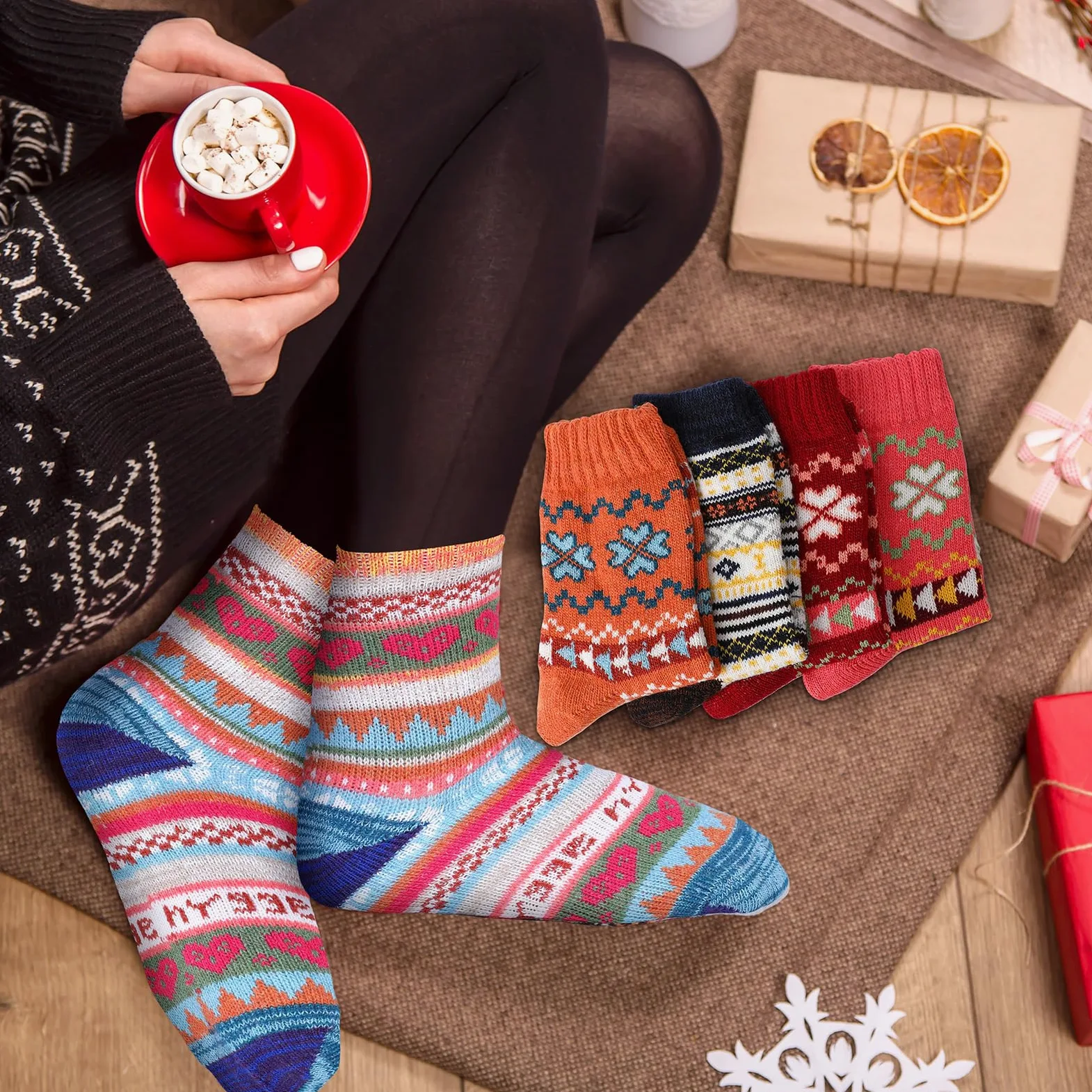 20 pares de calcetines de lana de invierno para mujer para senderismo, calcetines de lana gruesa para mujer, calcetines térmicos de invierno para clima frío