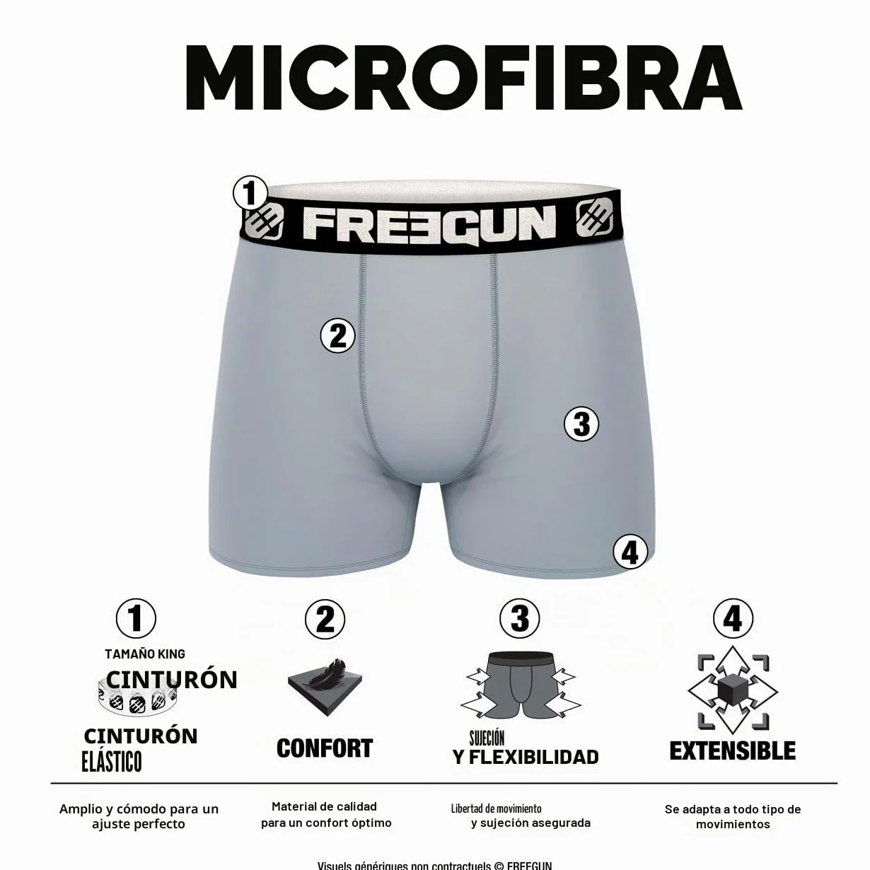 Freegun Freegun Boxer Fgdbz/1/Bm/Pk4 Ropa Interior de Hombres Hombre (Pack de 4)