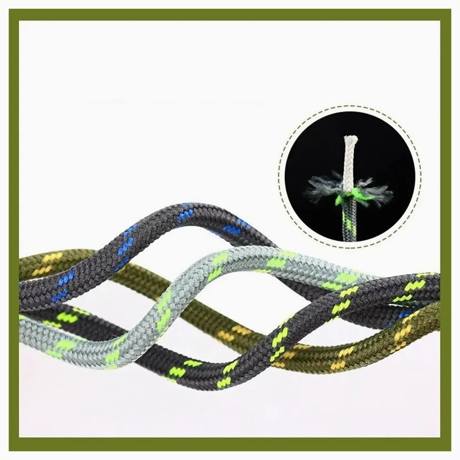 Cordones Redondos for Zapatos for Deportes De Senderismo Al Aire Libre, Zapatillas for Niños, Longitud Encaje 100/120/140/160CM, Cestas, 2 Uds