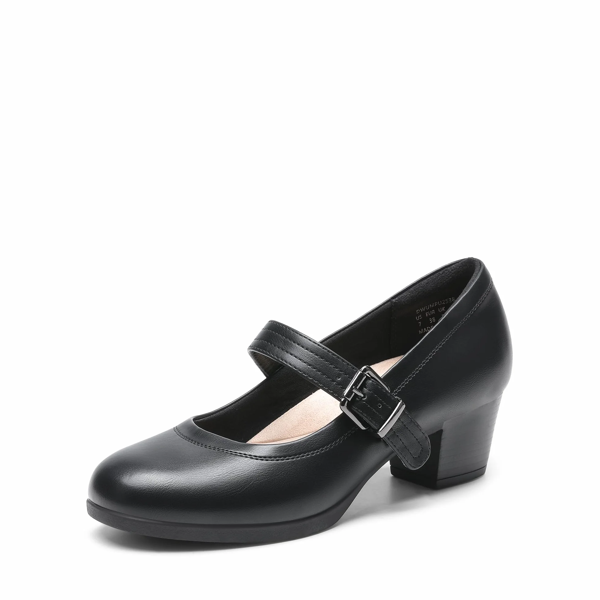DREAM PAIRS Mary Jane Zapatos de Tacón Bajo Clásicos Mujer con Plantilla Acolchada