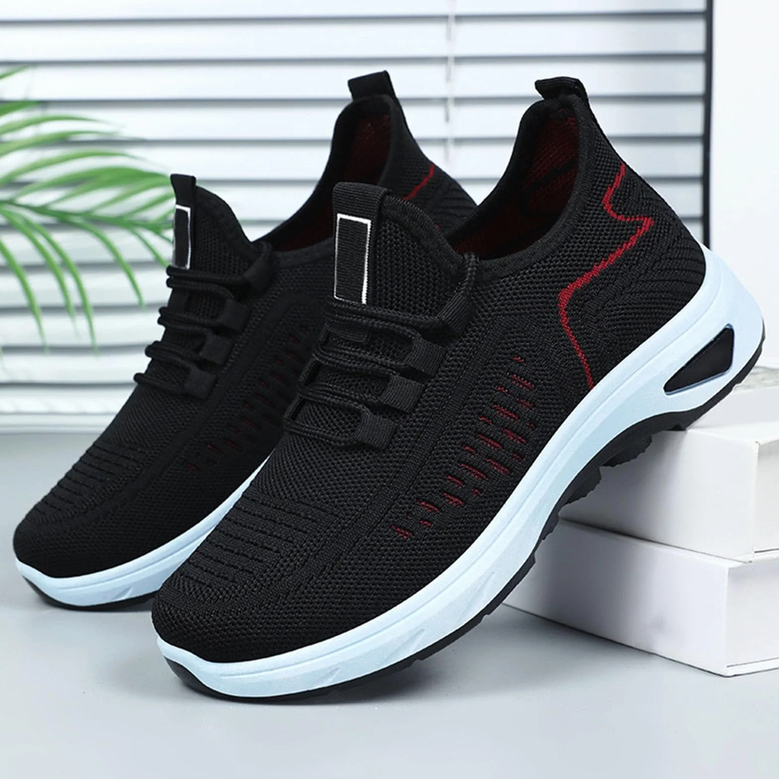 Zapatillas Deportivas Para Mujer Ligeros Clasico Moda Sneakers Slip on Antideslizante Pretty Zapatos Deportivos Sin Cordones Casual Transpirables Calzado Malla Barefoot Entretiempo Para Correr Running