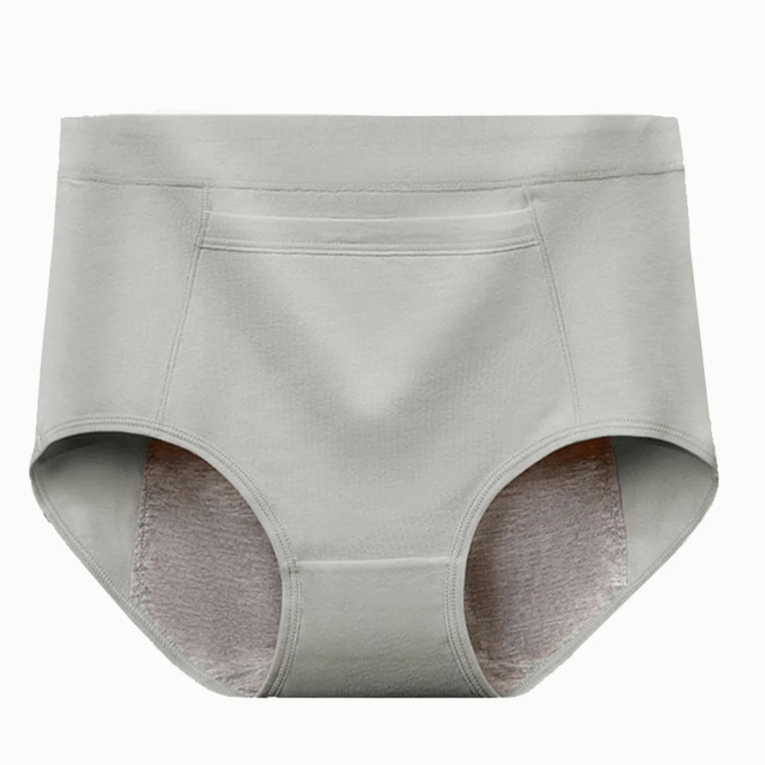 POCHY Tallas Grandes Bragas Braguitas con Bolsillo Algodón Suave Ropa Interior Señoras Calzoncillos Control de Barriga Sin Costuras Calzoncillos Pack 2/3