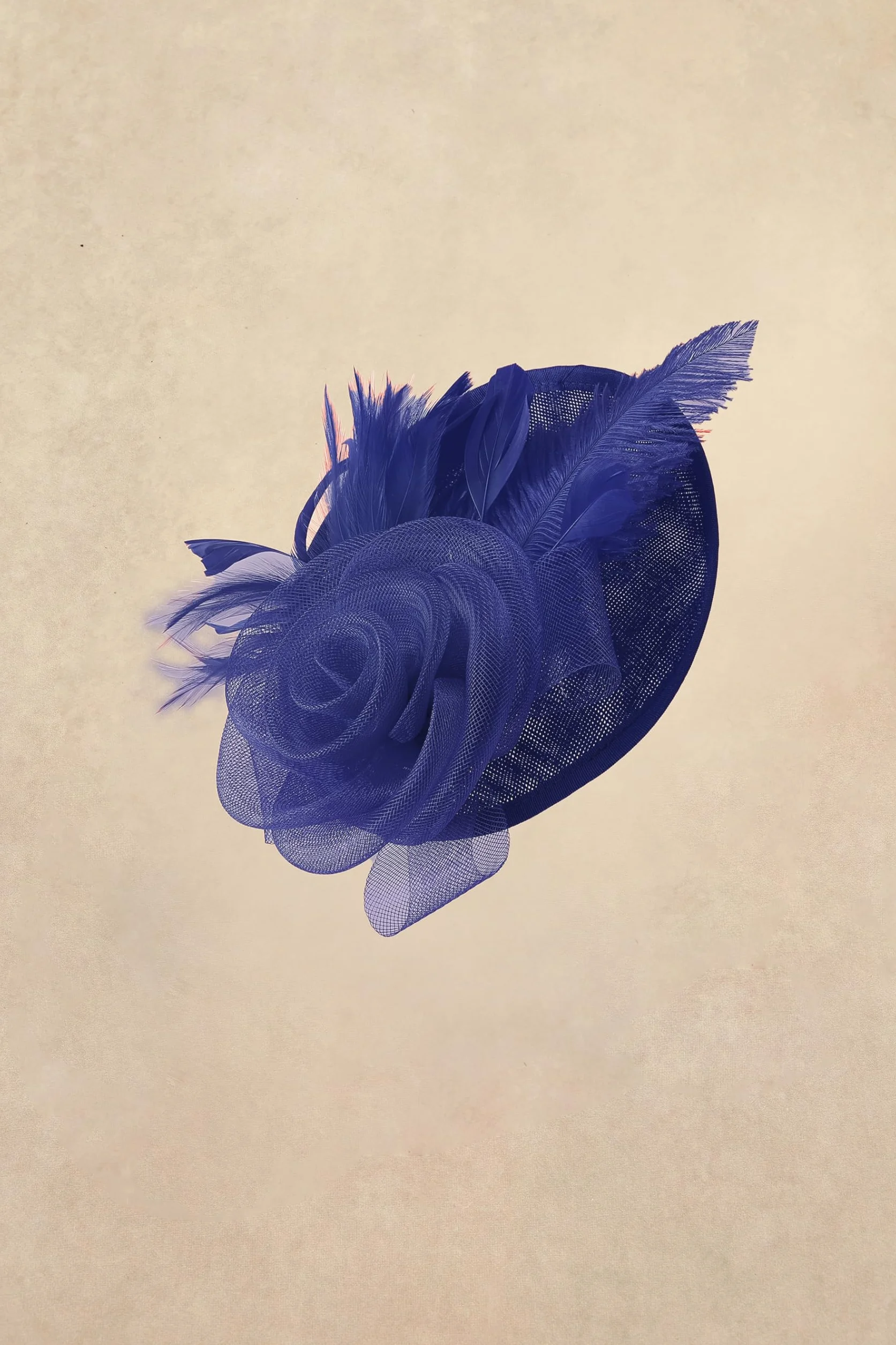 BABEYOND Tocado de mujer con plumas y flores de malla, elegante gorro con clip para el pelo para bodas, día de carrera de damas, fiesta de cóctel