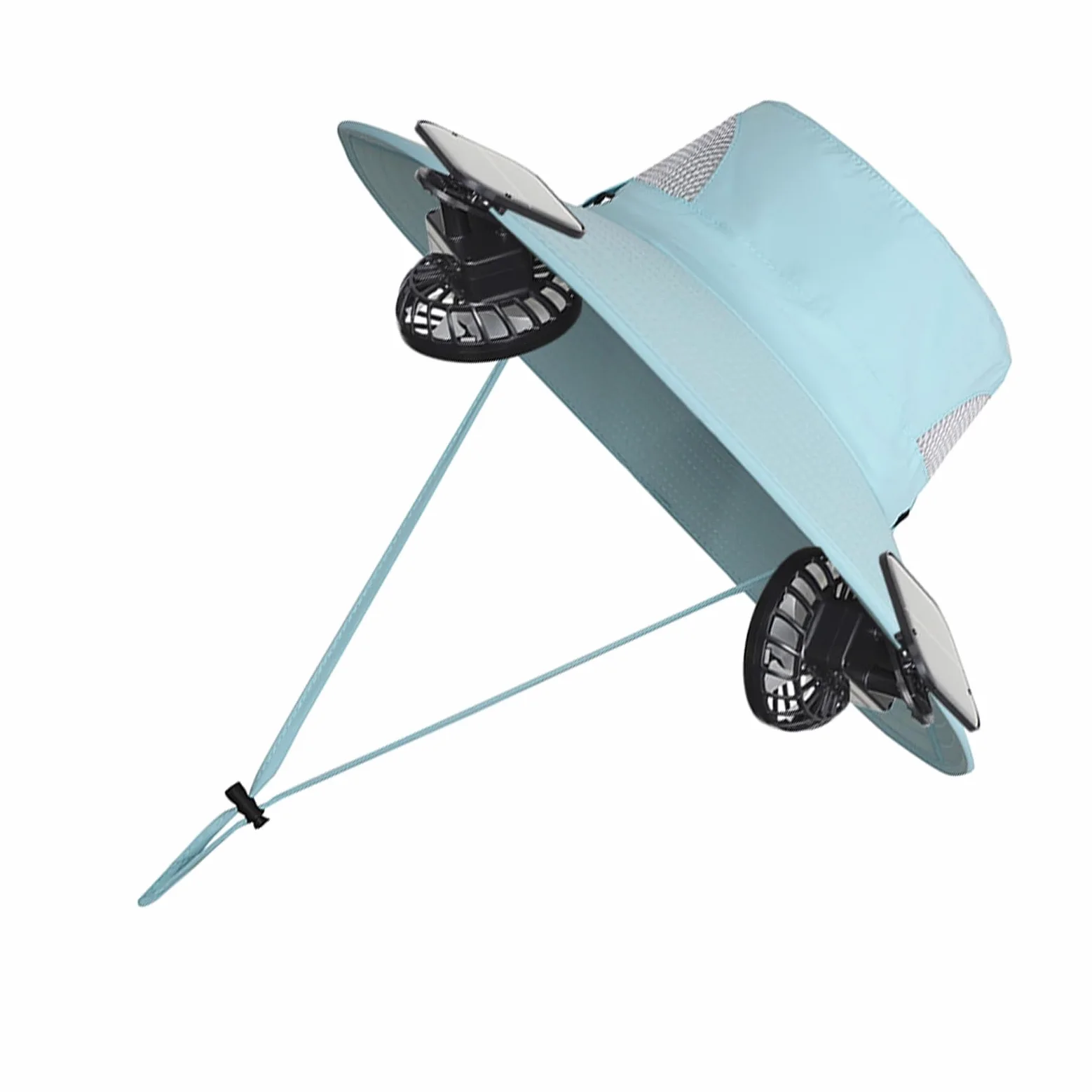 Sombrero de tela desmontable ventilador de alta carga USB energía solar para todos épocas, asesor solar