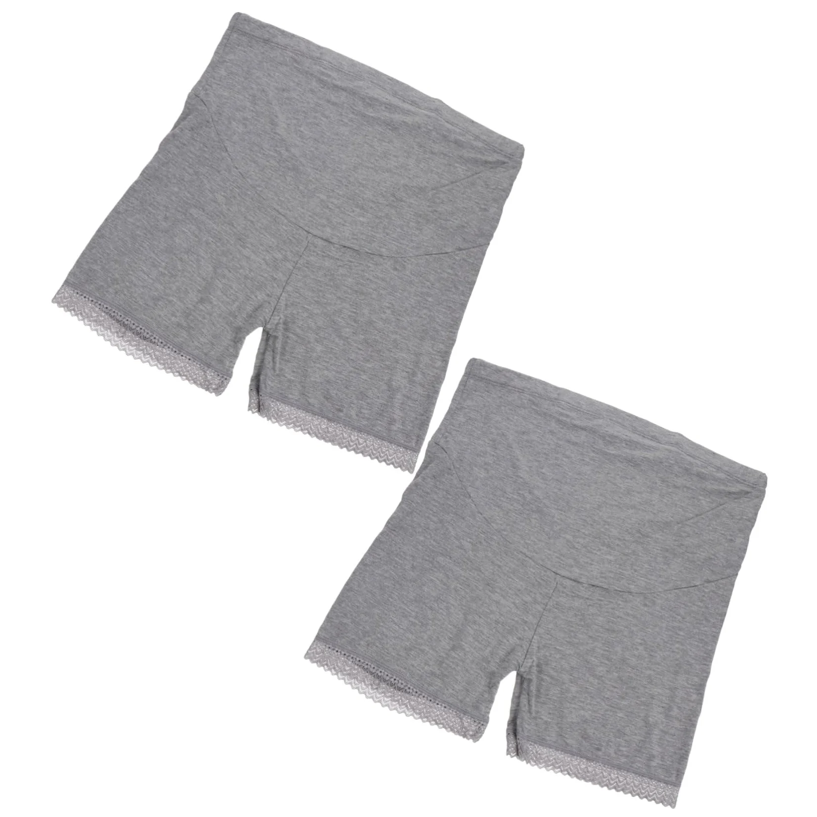 Ipetboom 10 Piezas Bragas de Algodón para Embarazadas Panties de Seguridad de Cintura Alta Elástica con Encaje Cómodas Costuras para Embarazo y Mamá XL
