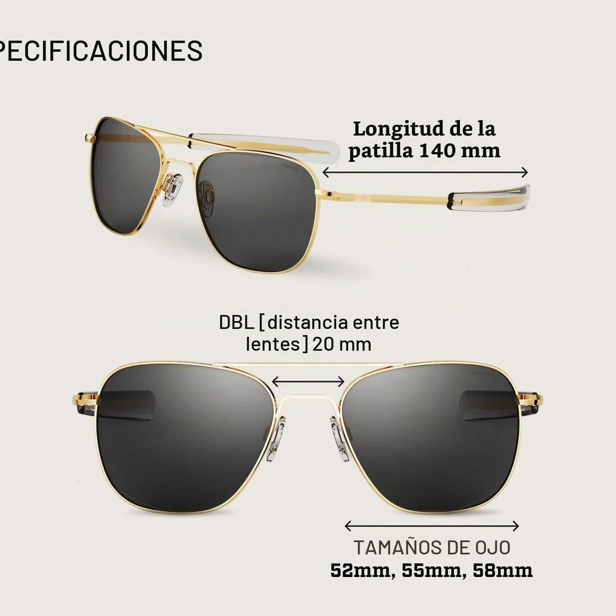 Randolph Gafas de Sol Aviator AF058