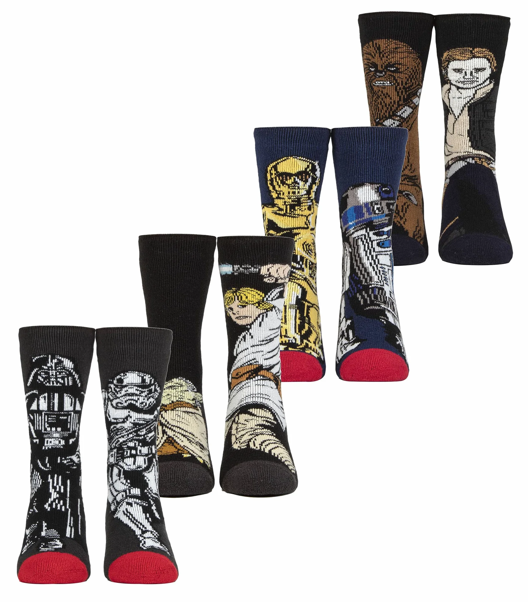 HEAT HOLDERS - Pack De 4 Pares De Calcetines Térmicos Star Wars Para Niños, Gruesos Y Cálidos