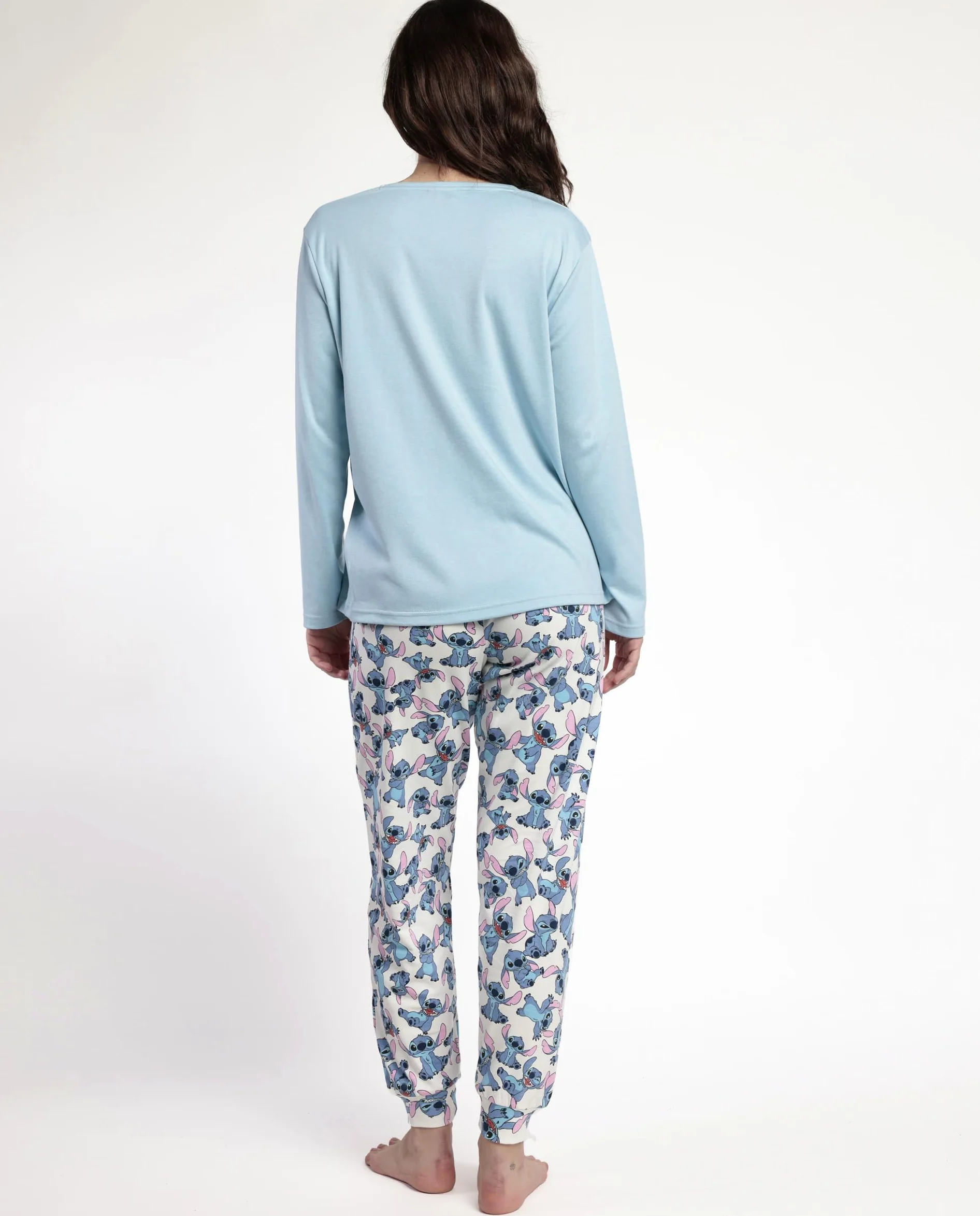 Disney Pijama Manga Larga Stitch Angel para Mujer
