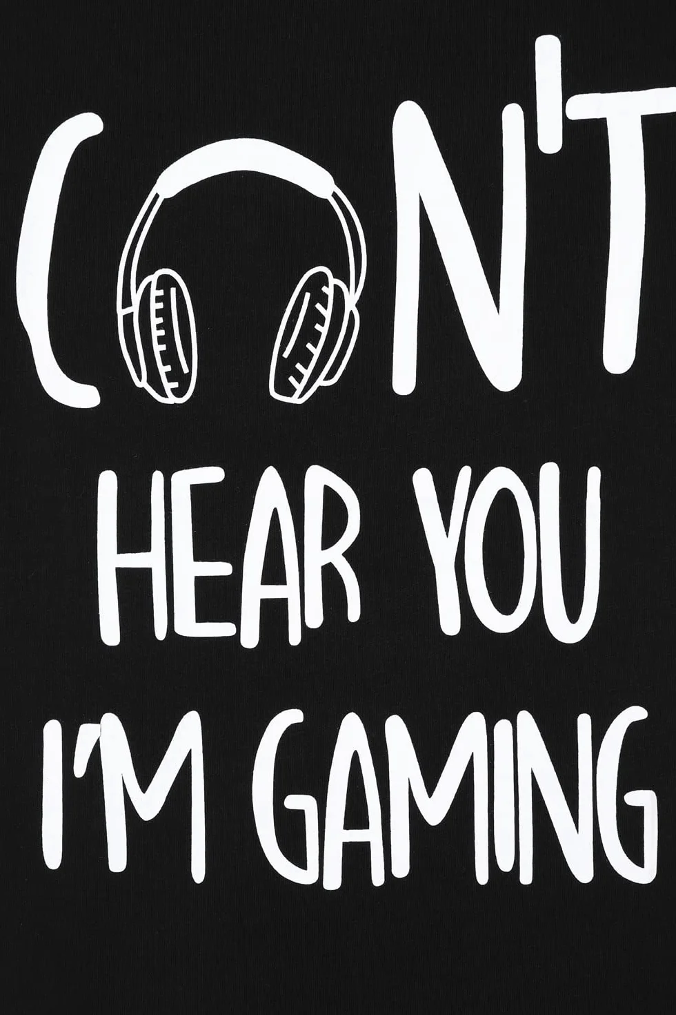 Pijama corto de algodón a cuadros con texto I Can't Hear You I'm Gaming para niños