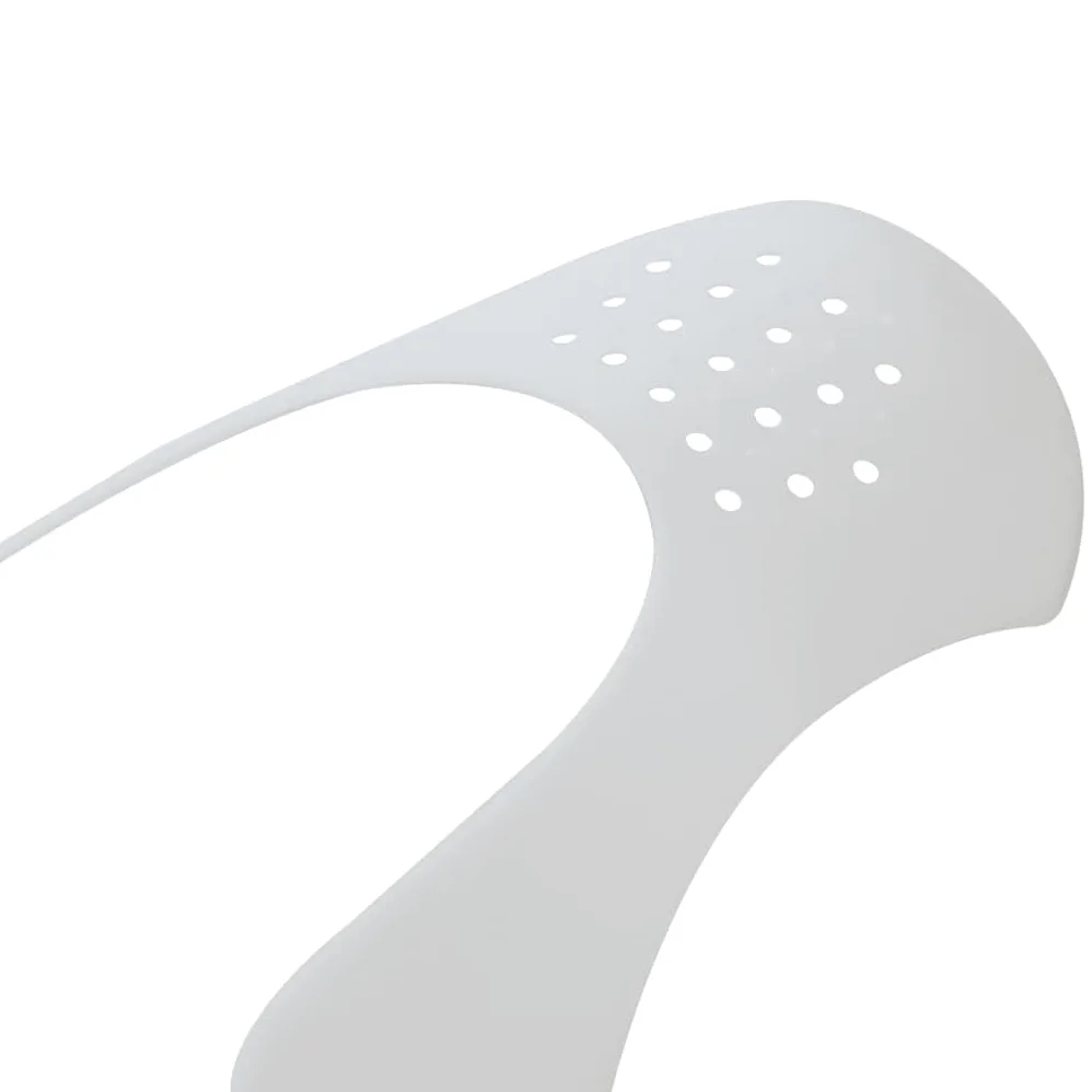 Protector antitorceduras para zapatos, 2 pares de plástico en blanco y negro para EU 41-47, moldeador flexible con orificios de ventilación y botones antideslizantes, para estirar, moldear, sin