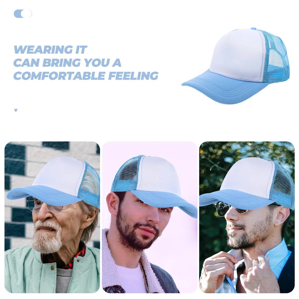 Gorra de Béisbol de Malla para Sublimación, 10 Piezas