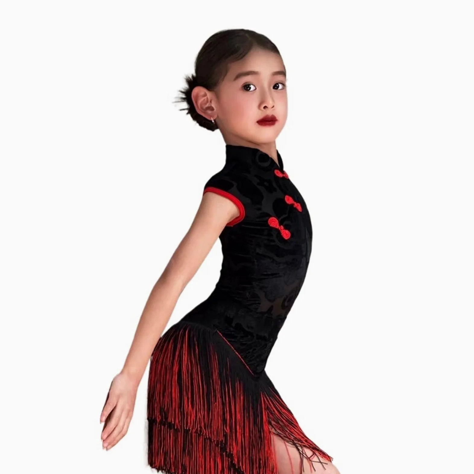 Reglamento de competición rendimiento traje entrenamiento baile latino for niñas. Vestido Ropa adecuada para patinaje latino y artístico
