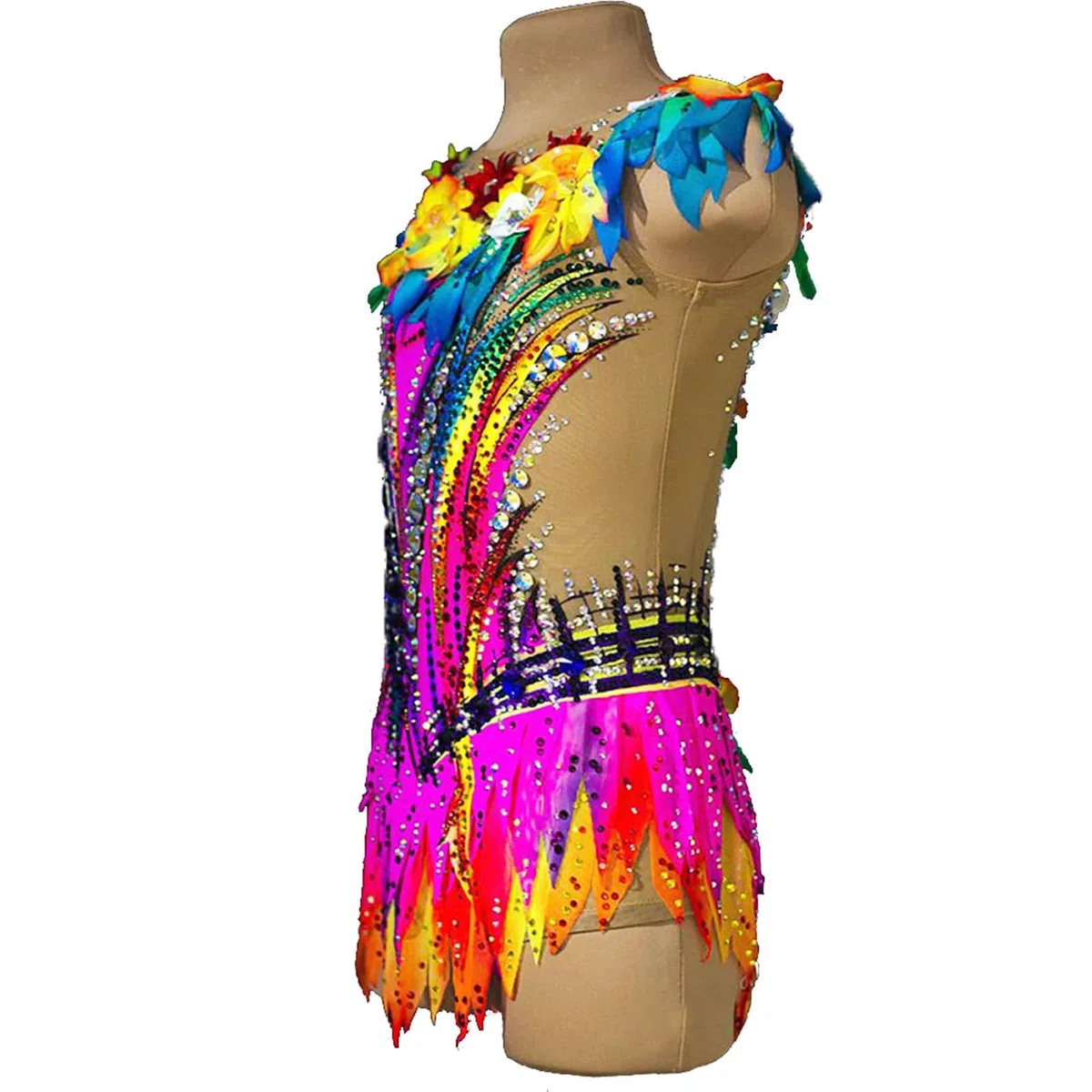 Leotardo De Gimnasia Rítmica for Niñas, Ropa De Gimnasia De Rendimiento Flexible De Alta Elasticidad Con Diamantes De Imitación