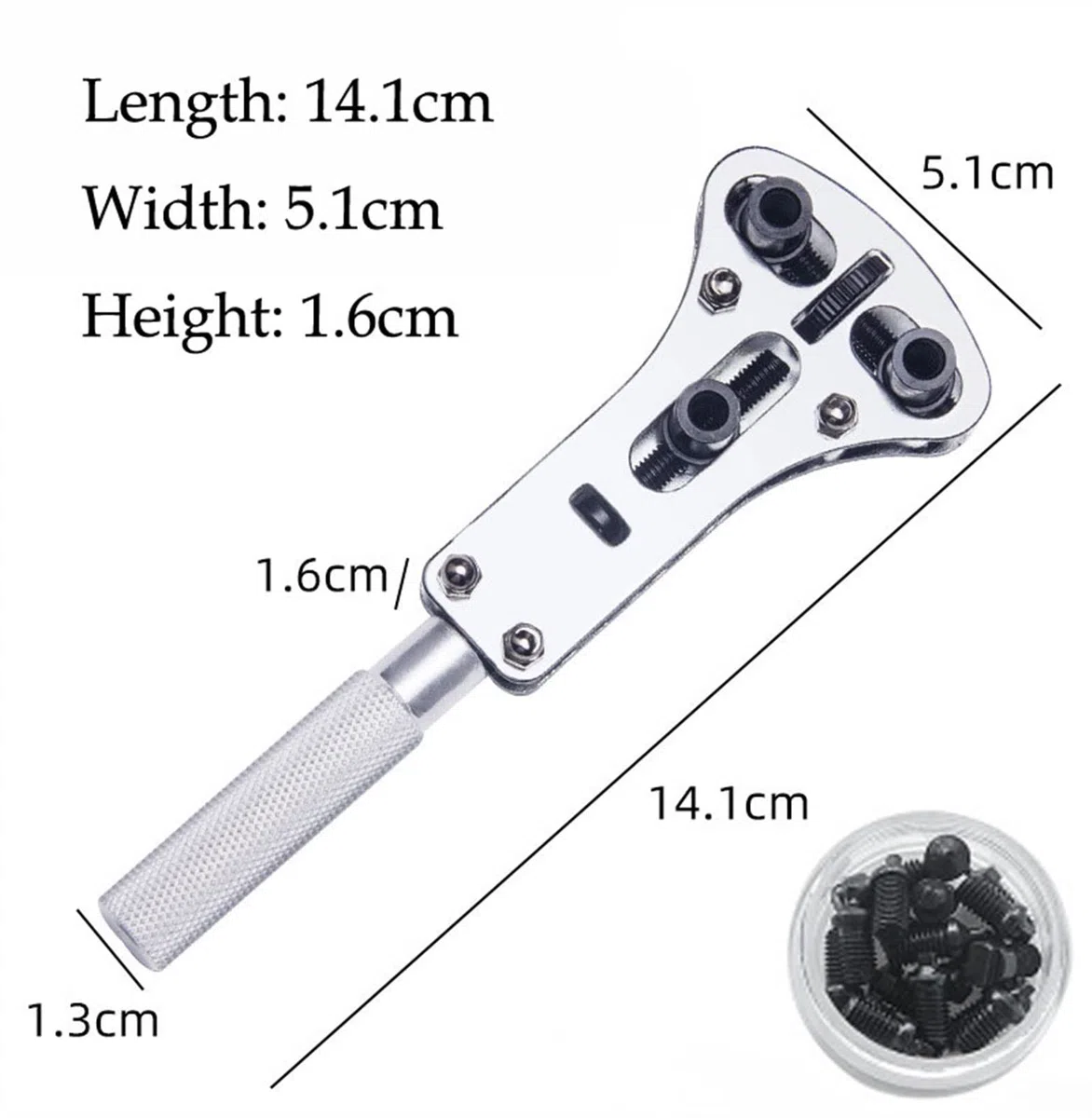 Kit de herramientas de reparación de relojes, abridor de caja de reloj de pulsera, herramienta de reparación de llave ajustable, herramienta de reparación de relojes