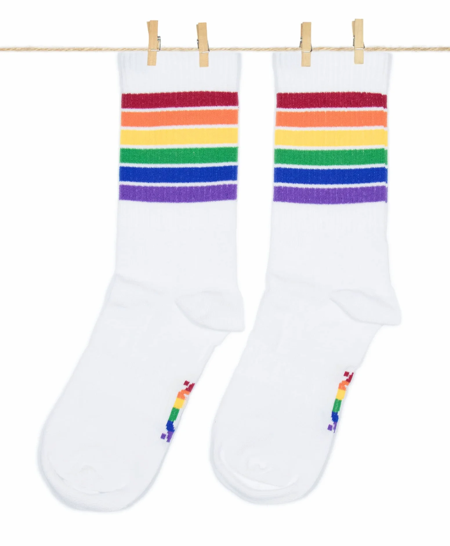 Calcetines Pride Sport Premium Unisex - Calcetines Deportivos de Algodón con Bandera Arcoíris LGTBI - Accesorios Cabalgata Orgullo LGTBQ+ para Hombre y Mujer