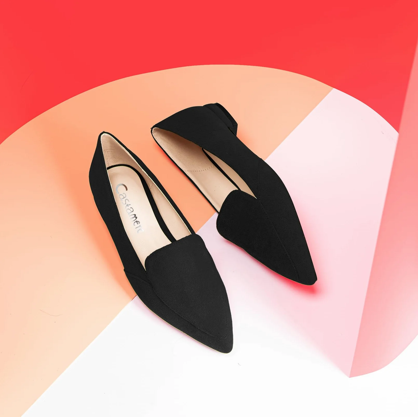 Castamere Mujer Bajos Heel Puntiaguada Punta Slip-on Pumps de Boda Oficina Zapatos