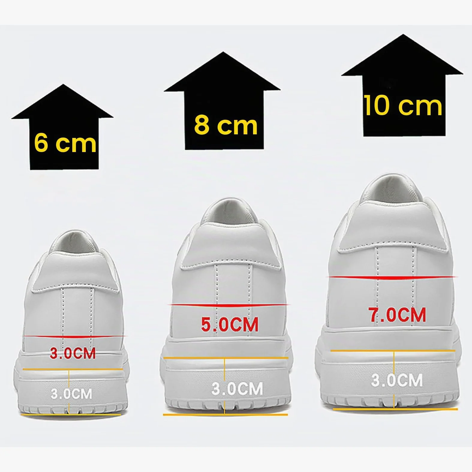 Generisch 2026 Zapatos con Elevadores Hombre 6/8/10cm Unisex Altura Ajustable Zapatos Casuales con Elevadores Antideslizantes Transpirables Zapatillas Elegantes Hombre Charol