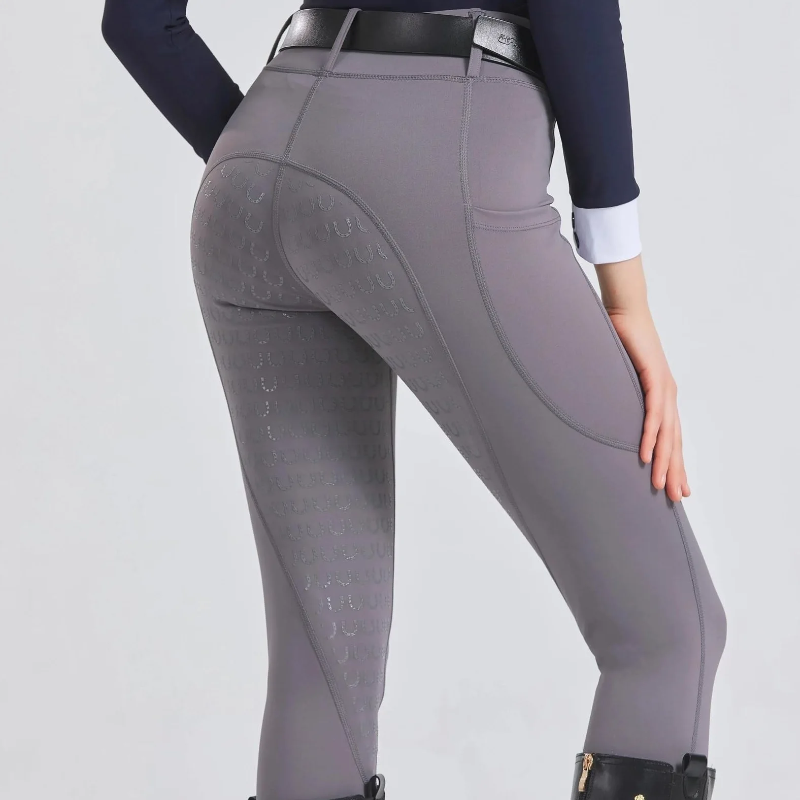 Pantalones De Equitación Pantalones de equitación Primavera y Verano for Mujer, Punto, Alta Elasticidad, Ajustados, Silicona, Transpirables Mallas De Equitación