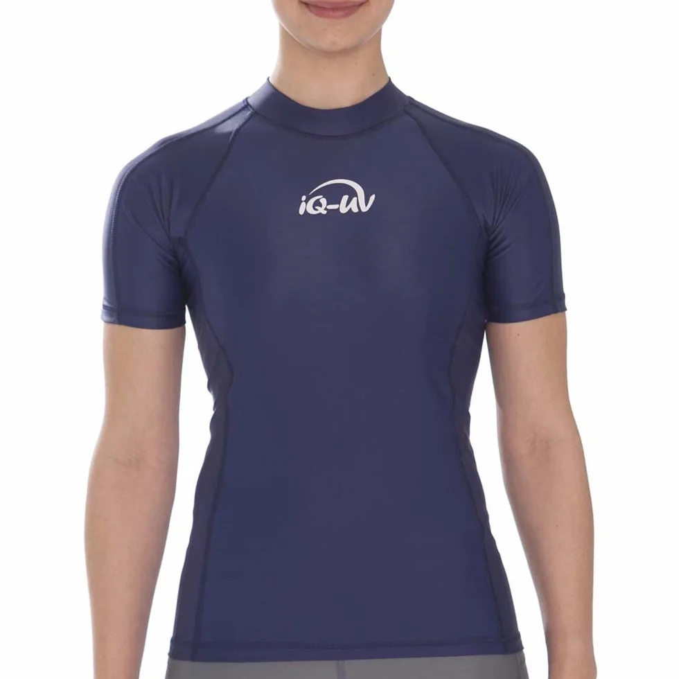iQ-UV Camiseta de manga corta para mujer iQ Company protección UV ropa agua snorkel reciclado, azul marino, XXL