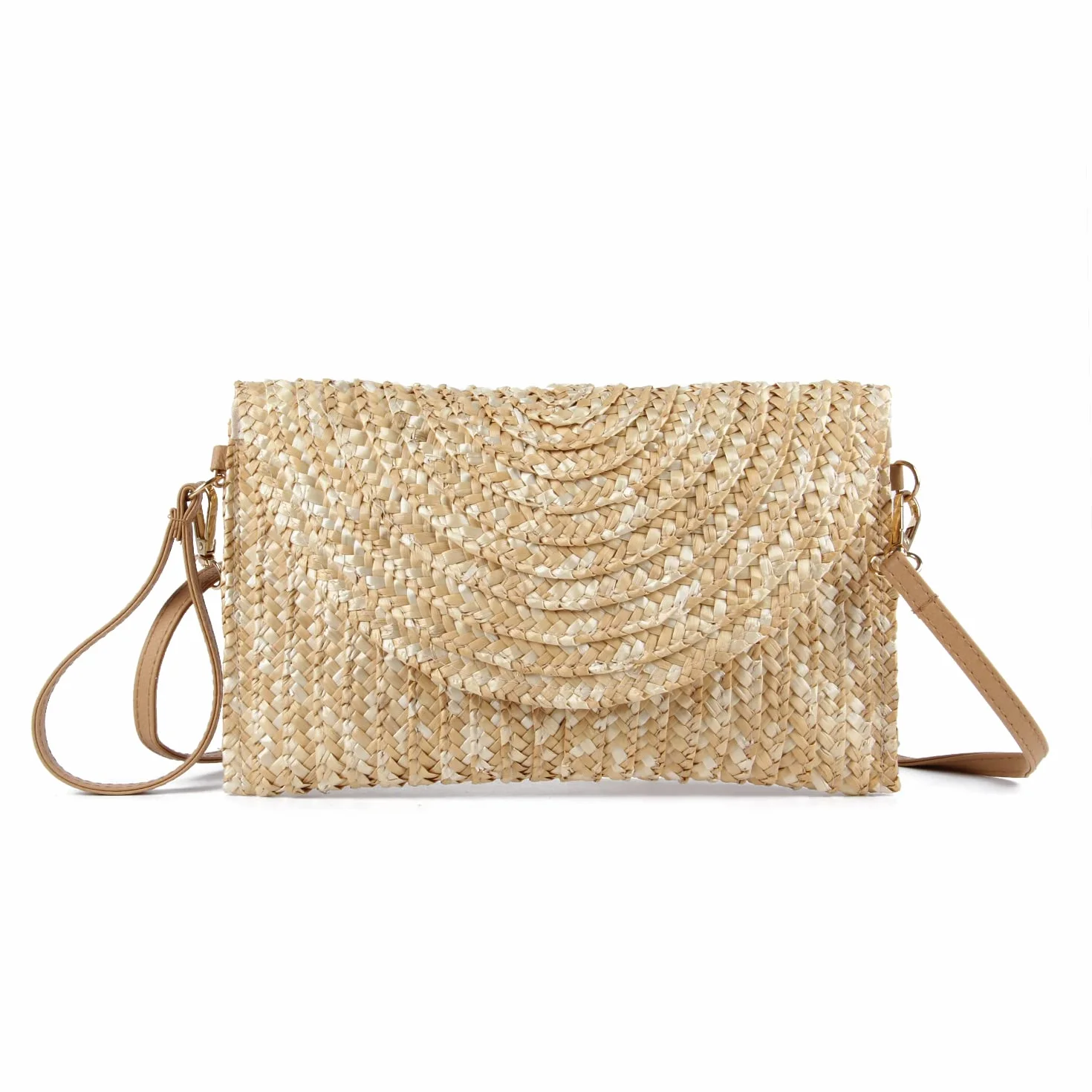 LHHMZ Cartera de mano de paja para mujer Bolsos de verano Bolsos de hombro de paja tejida Cartera de playa